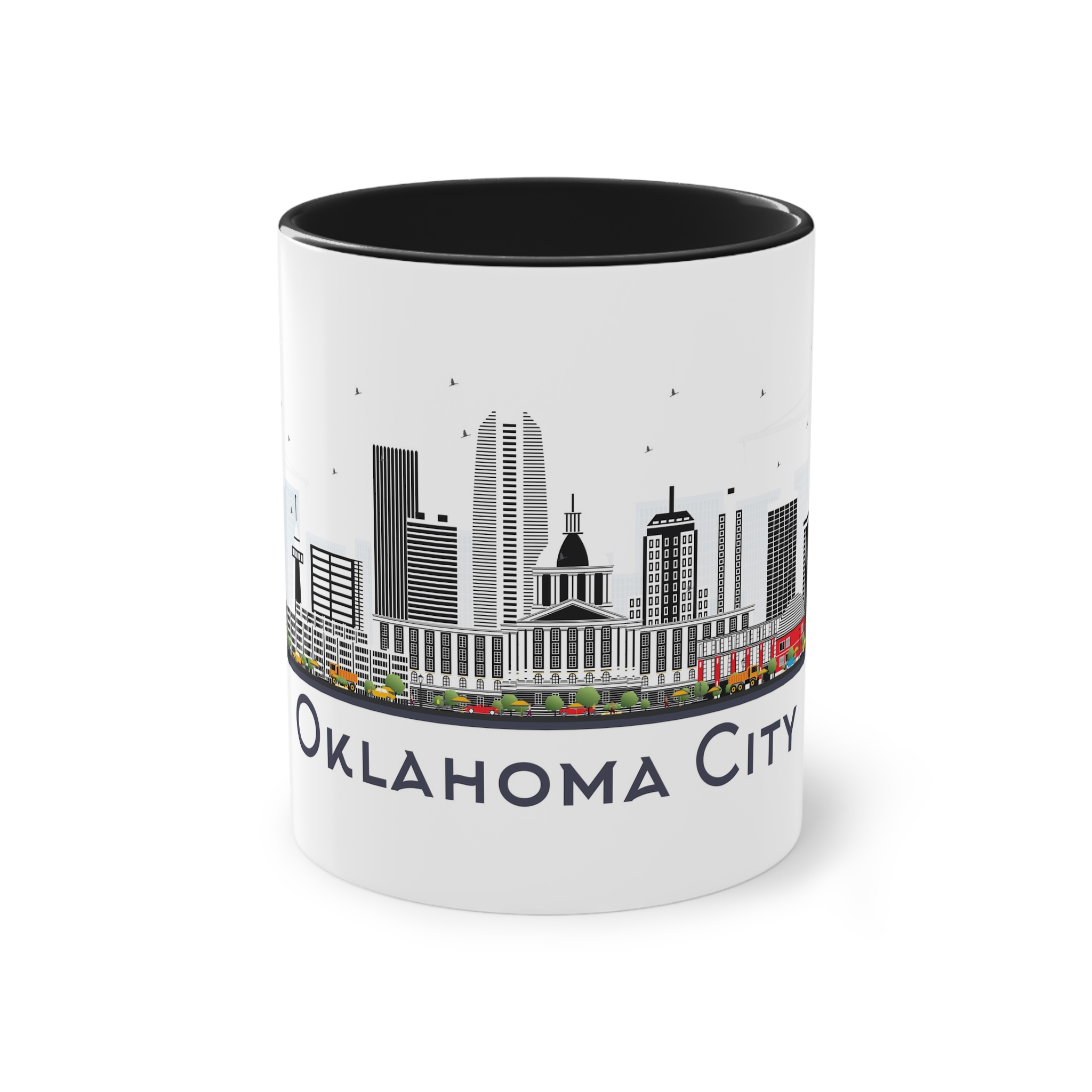 Oklahoma City Isolated Two Tone Coffee Mug 11oz - Image 9