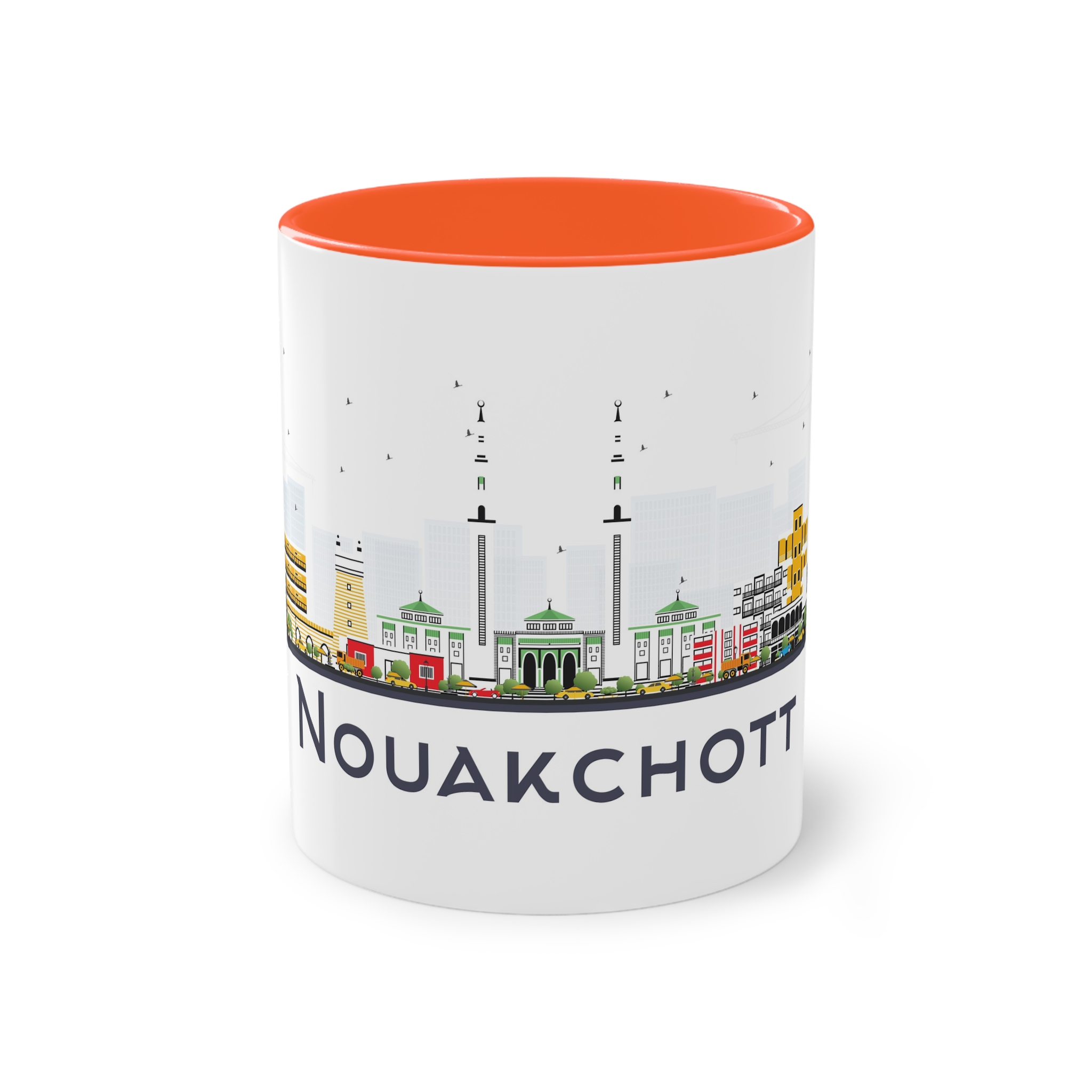 Nouakchott Isolated Two Tone Coffee Mug 11oz - Image 13
