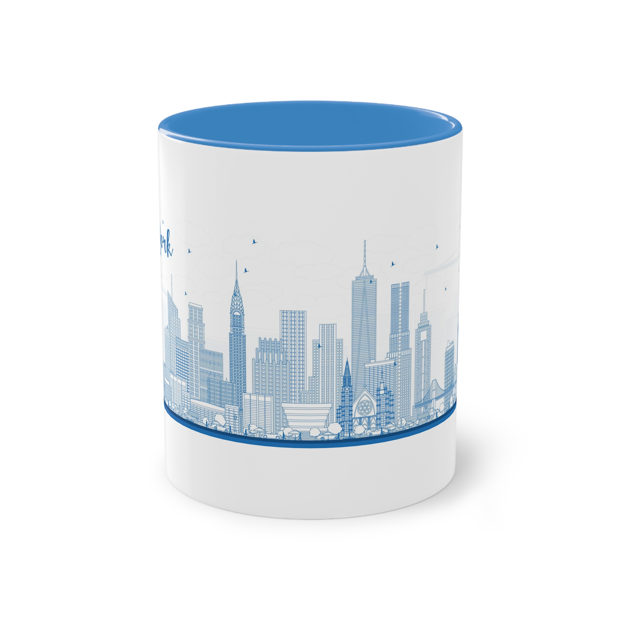 New York New Outline Two Tone Coffee Mug 11oz - Image 33