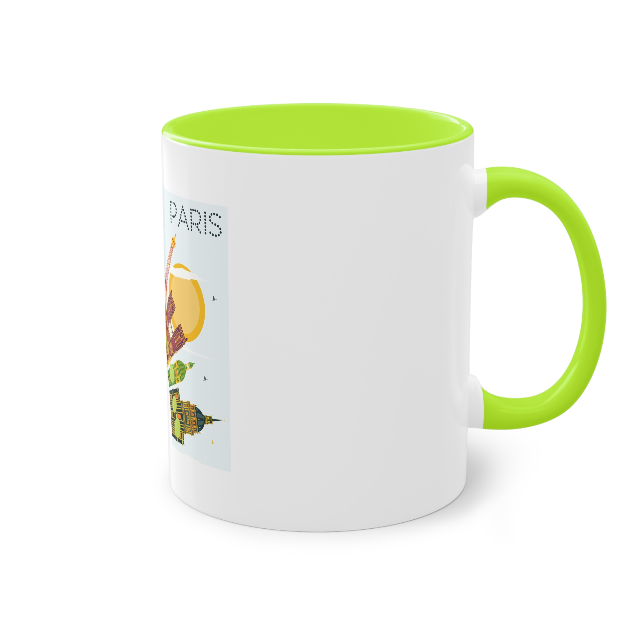 Paris Color Corner Cloud Two Tone Coffee Mug 11oz - Image 28