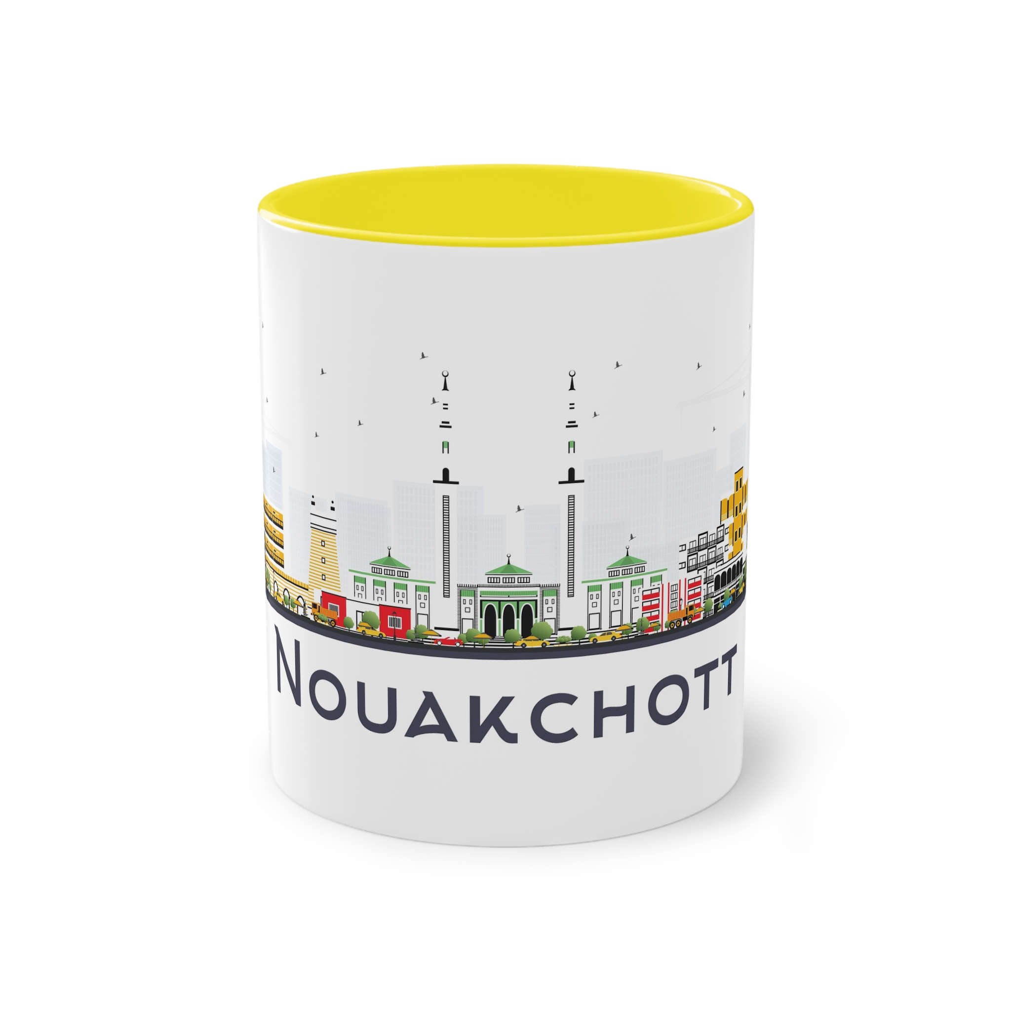 Nouakchott Isolated Two Tone Coffee Mug 11oz - Image 21