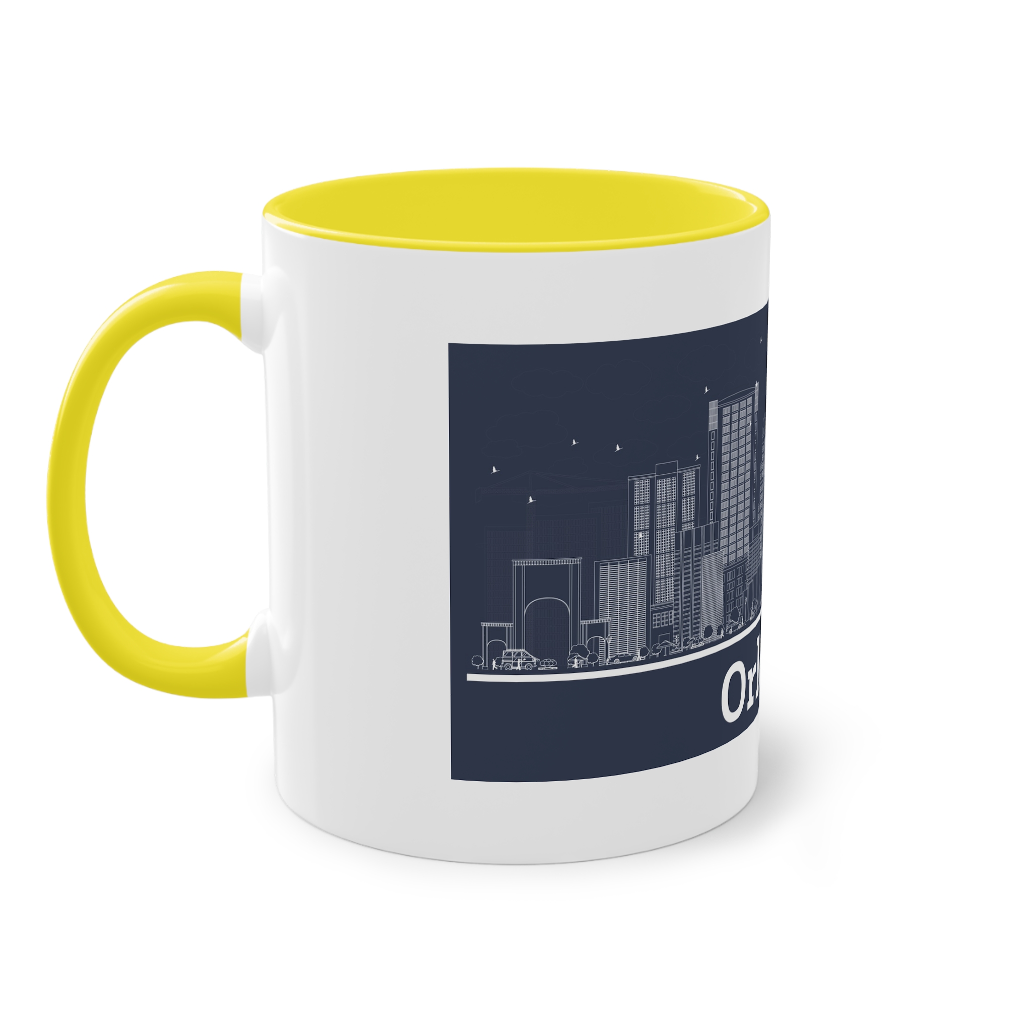 Orlando Outline Inverse Two Tone Coffee Mug 11oz - Image 23