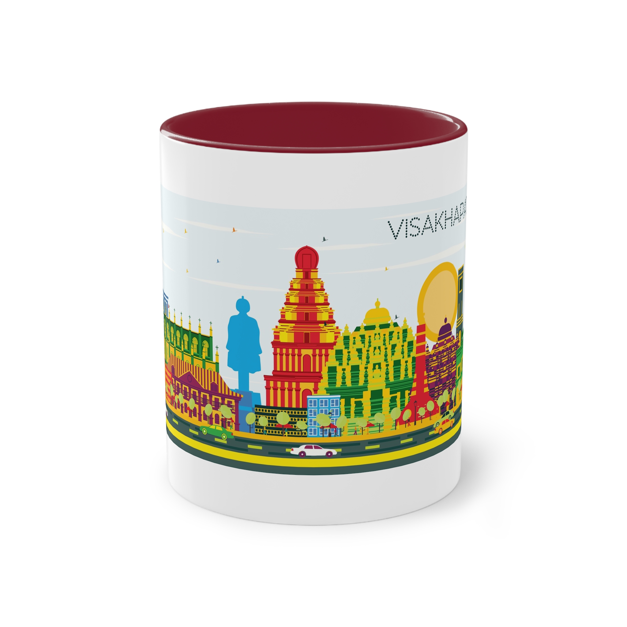 Visakhapatnam Color Two Tone Coffee Mug 11oz - Image 5