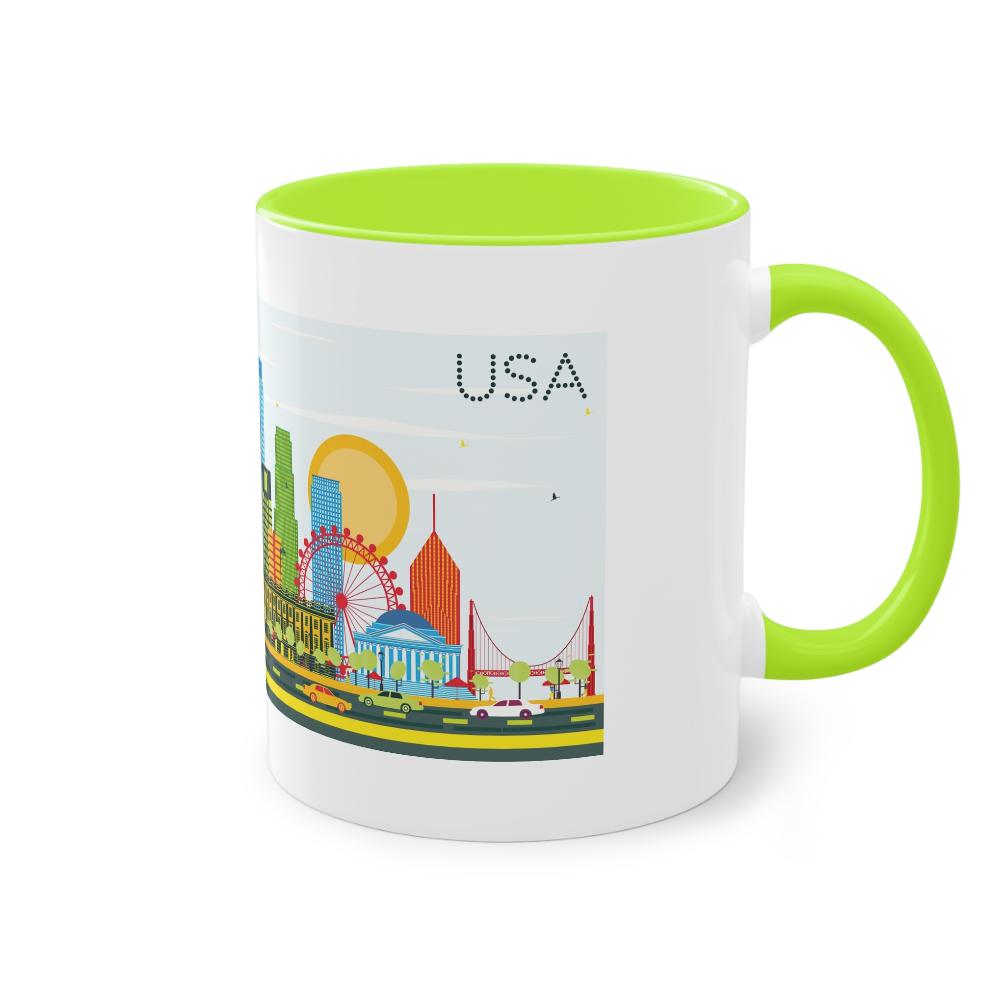 Usa Color Two Tone Coffee Mug 11oz - Image 28