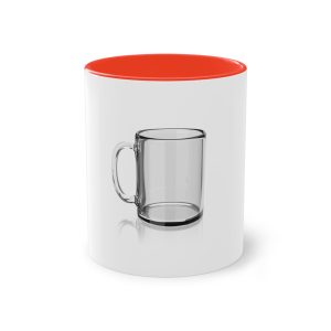 Blank Glass Mug Isolated White 3d Rendering Two Tone Coffee Mug 11oz