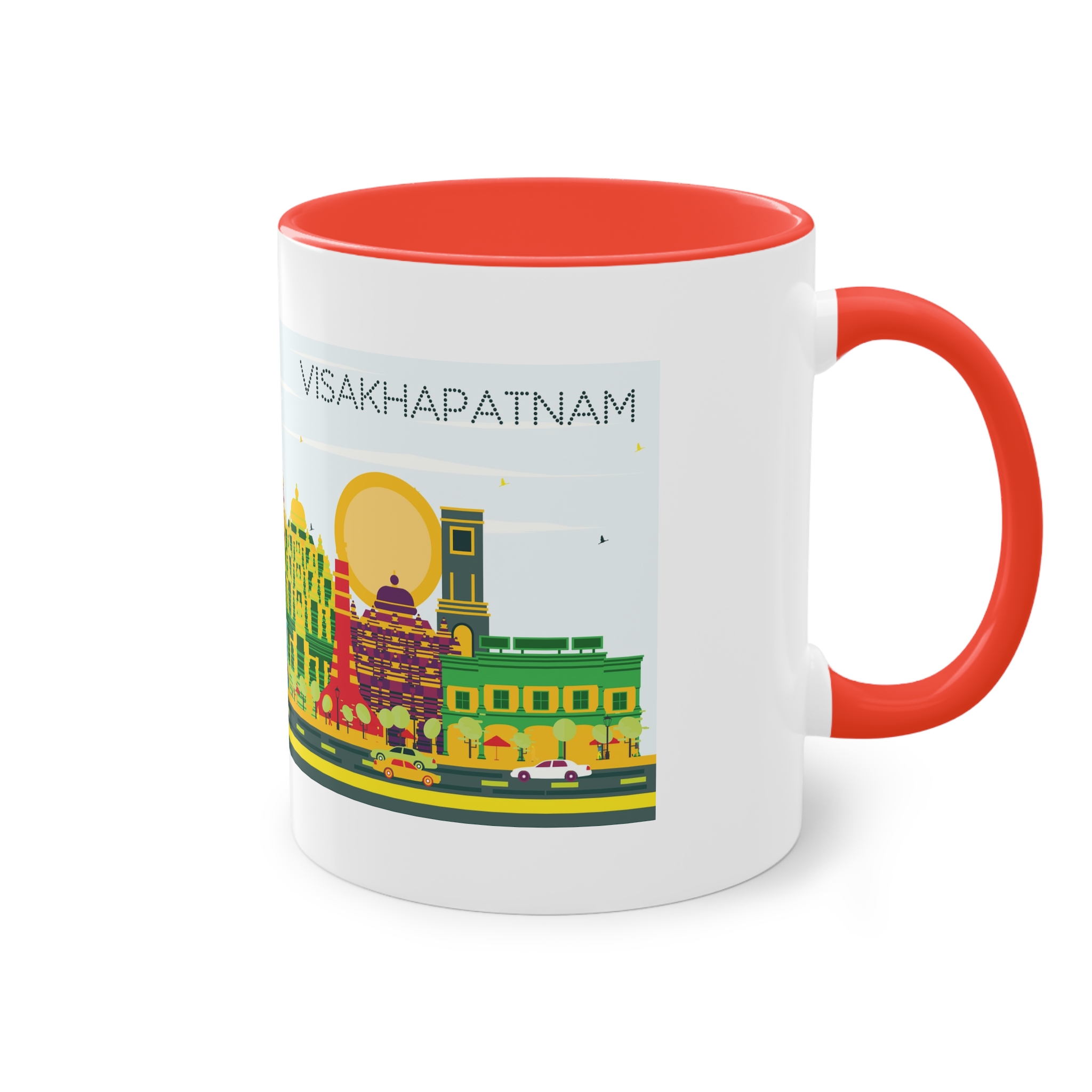 Visakhapatnam Color Two Tone Coffee Mug 11oz - Image 4