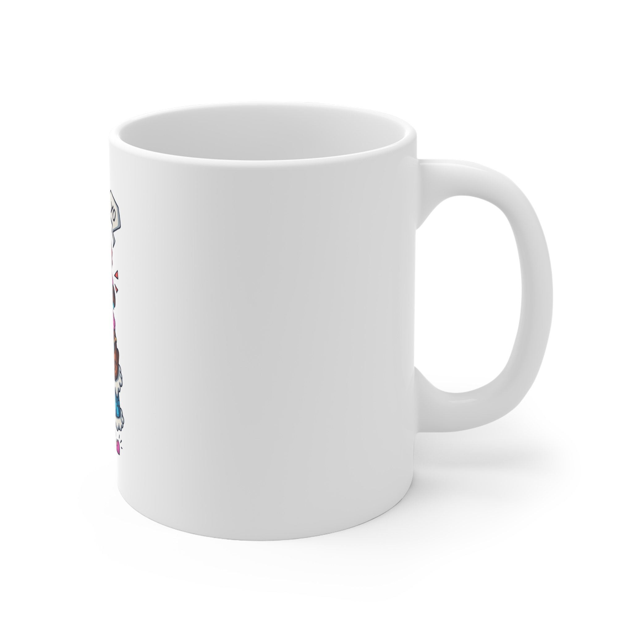 Real Ganster Cartoon Illustration Print Web 11oz White Mug - Image 3