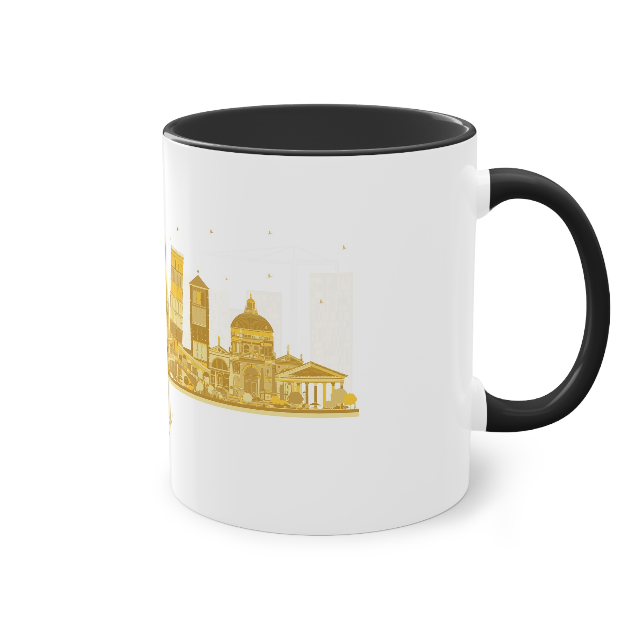 Italy Silhouette Golden 1 Two Tone Coffee Mug 11oz - Image 12
