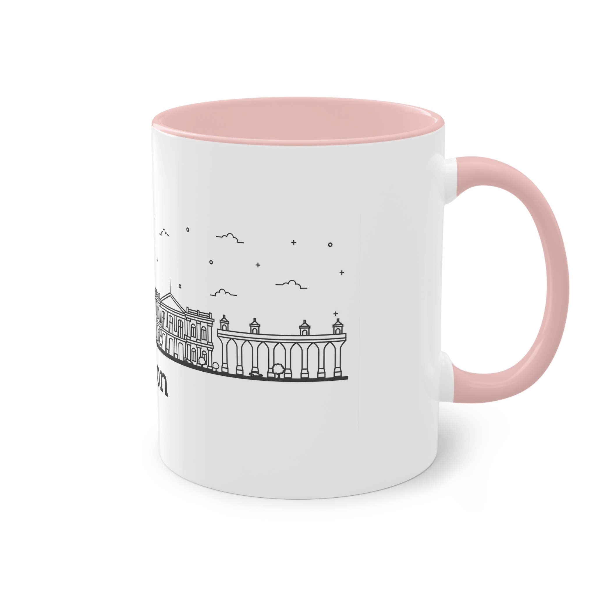 Lisbon Outline Bold Two Tone Coffee Mug 11oz - Image 48