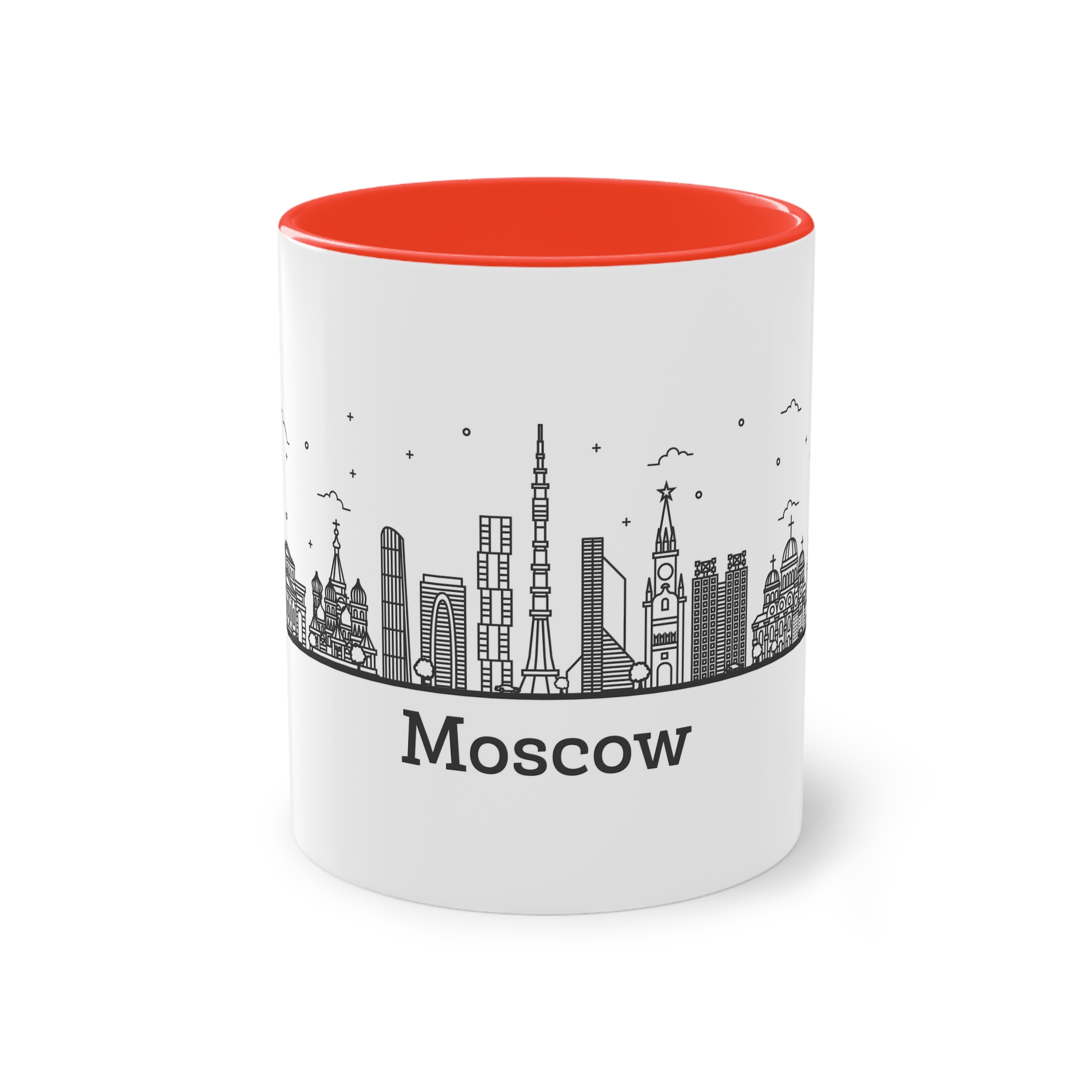 Moscow Outline Bold Two Tone Coffee Mug 11oz