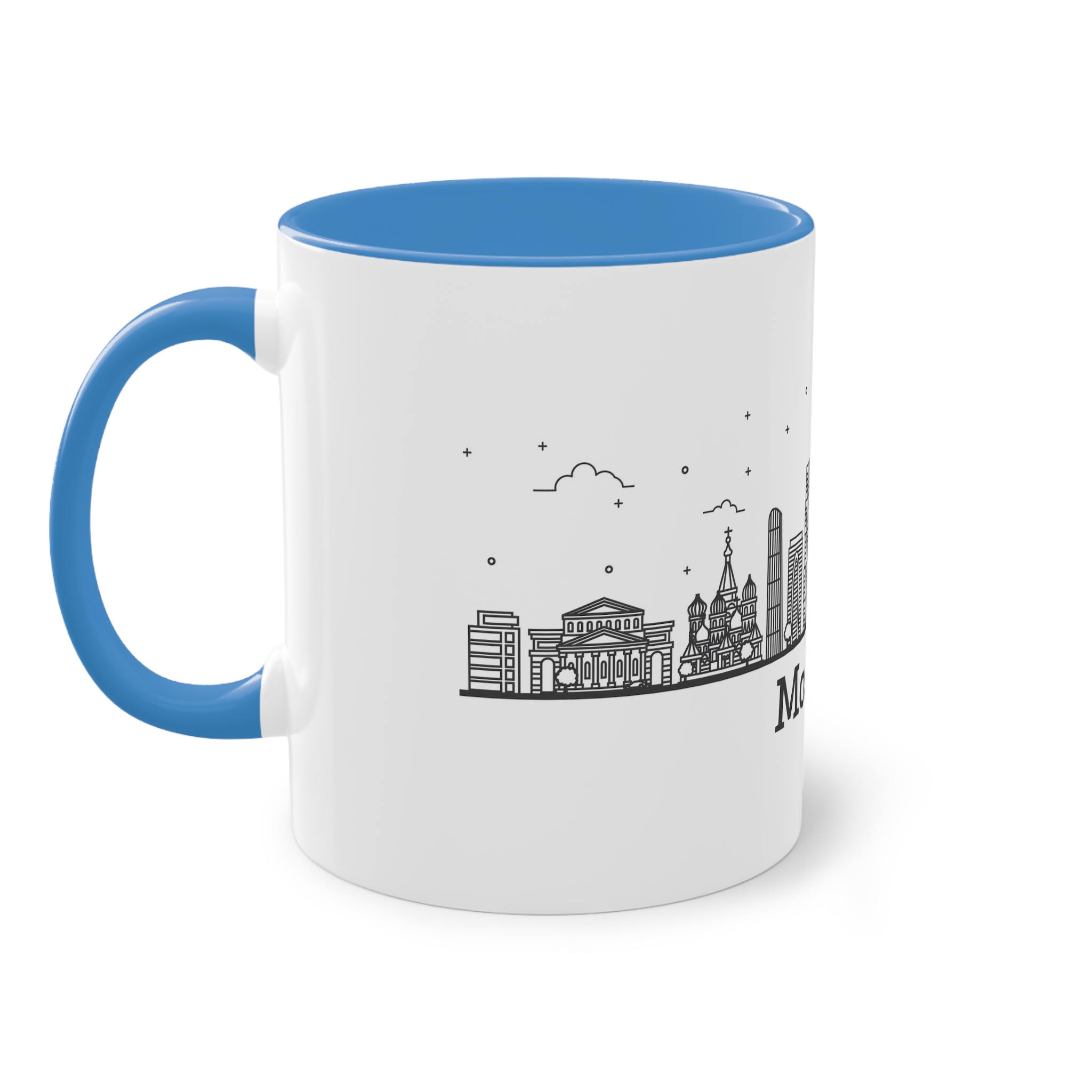Moscow Outline Bold Two Tone Coffee Mug 11oz - Image 35