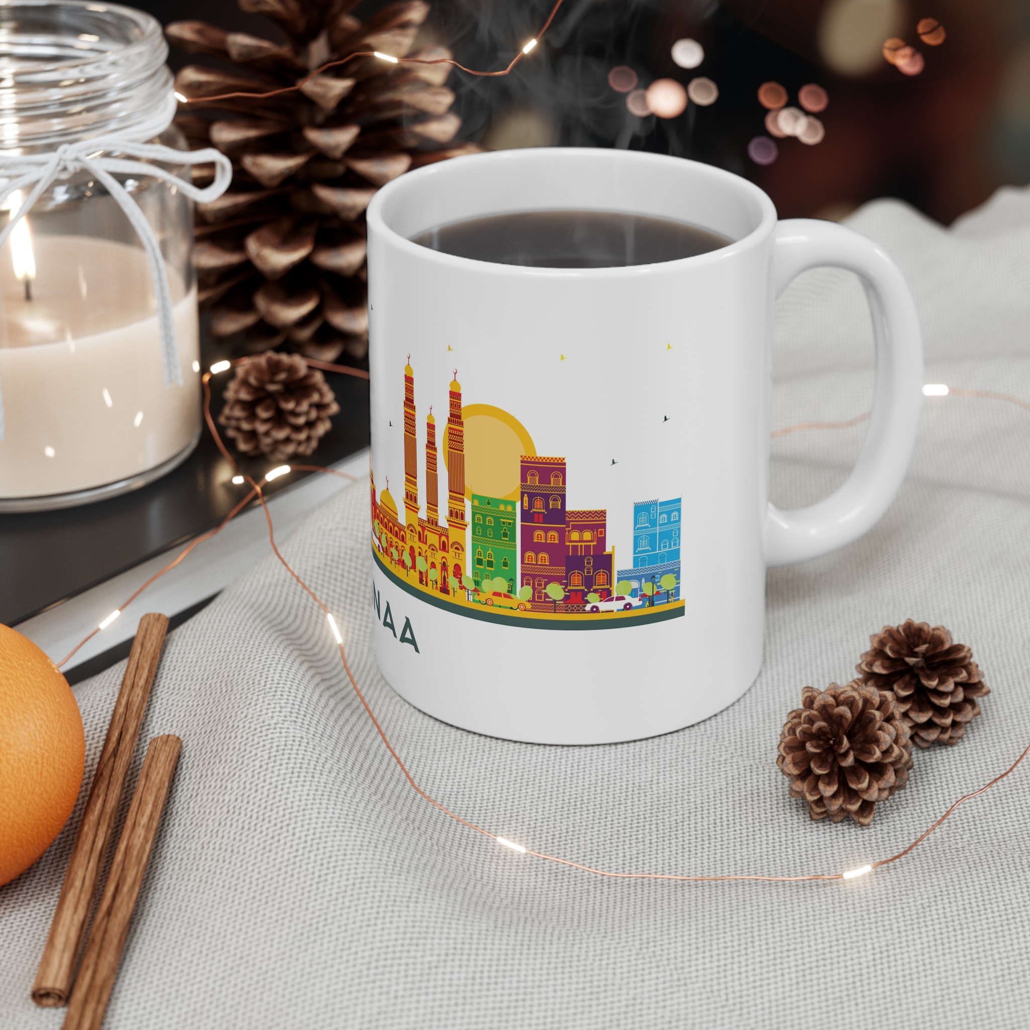 Sanaa Color Isolated 11oz White Mug - Image 4