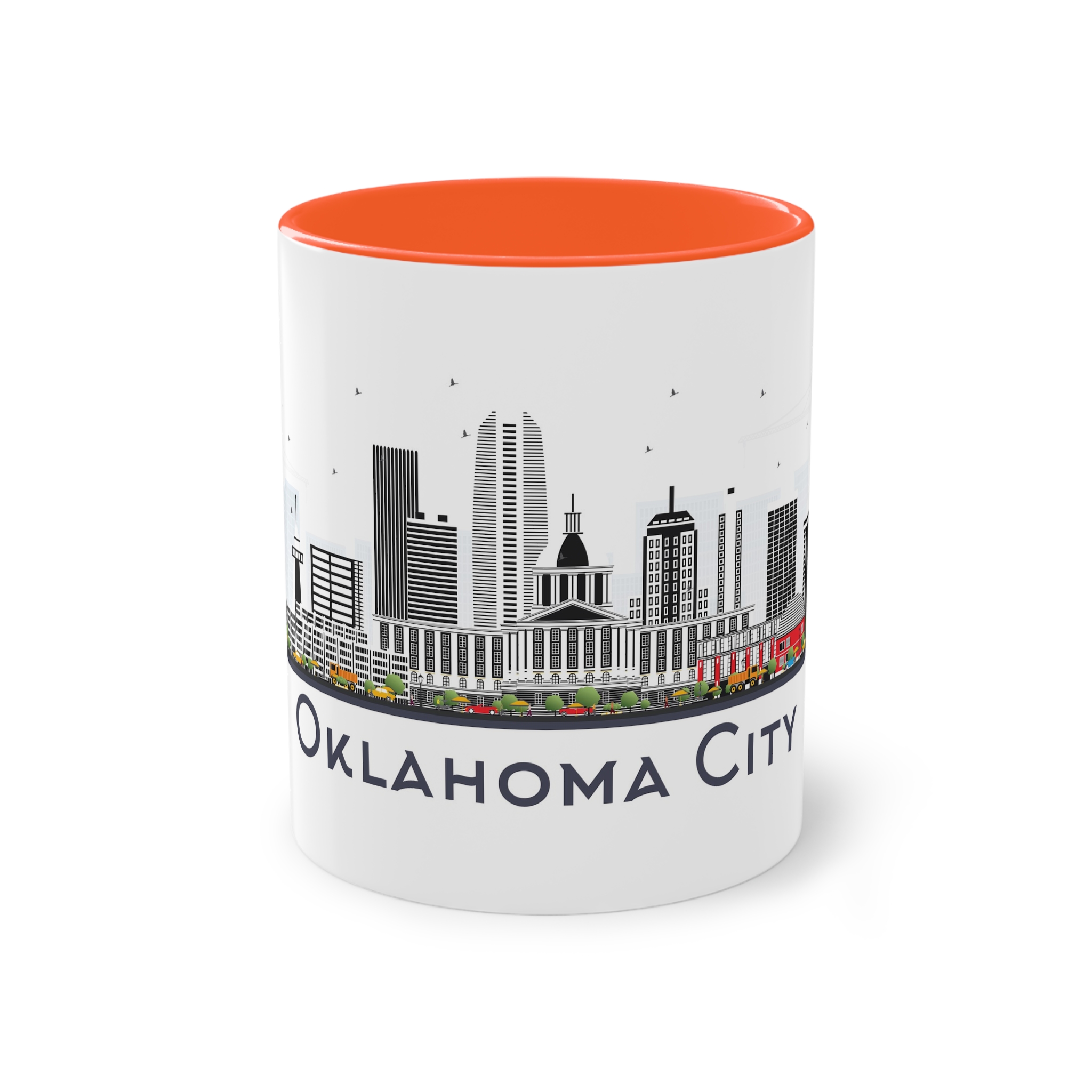Oklahoma City Isolated Two Tone Coffee Mug 11oz - Image 13