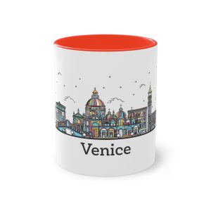 Venice Outline Bold Color Two Tone Coffee Mug 11oz
