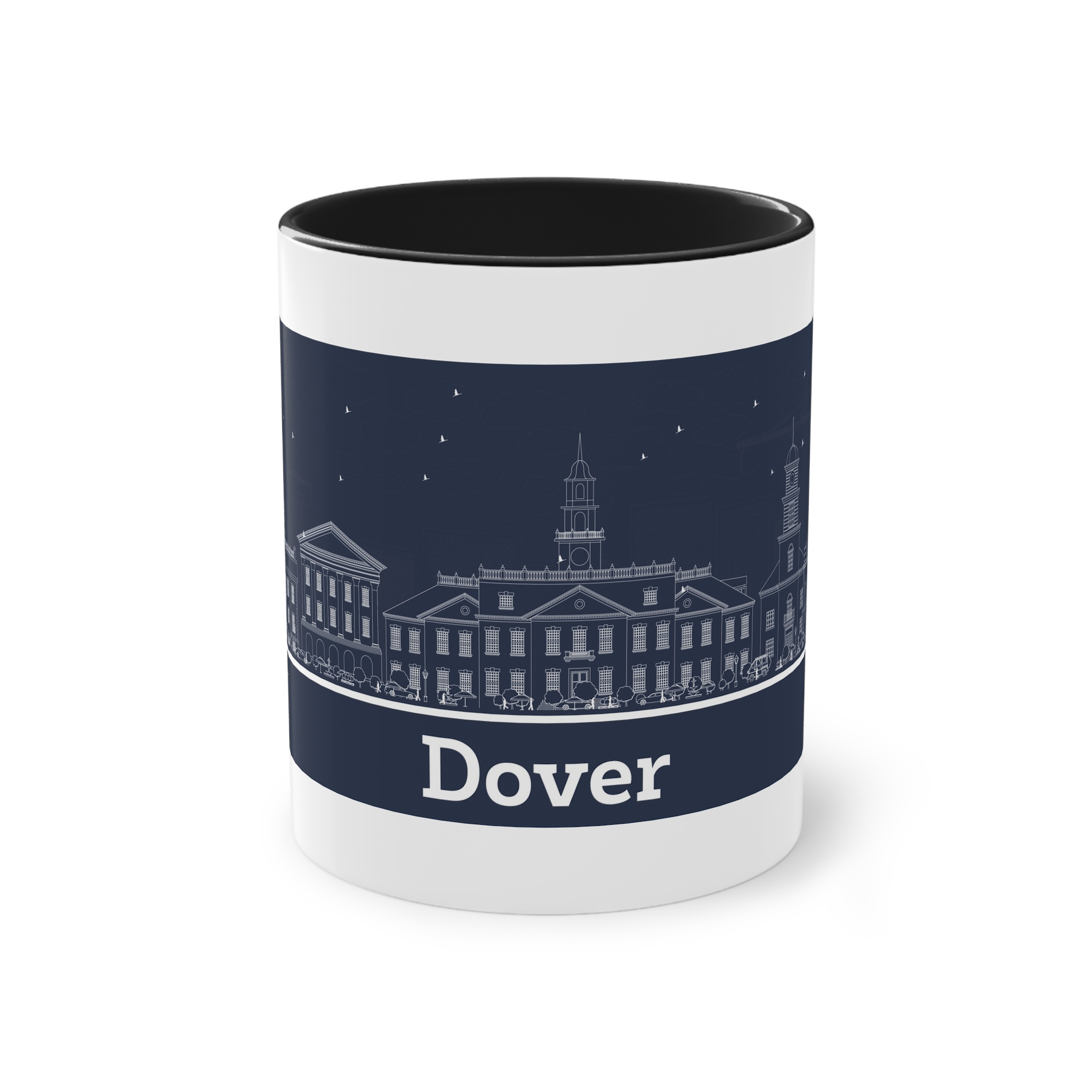 Dover Outline Inverse Two Tone Coffee Mug 11oz - Image 9