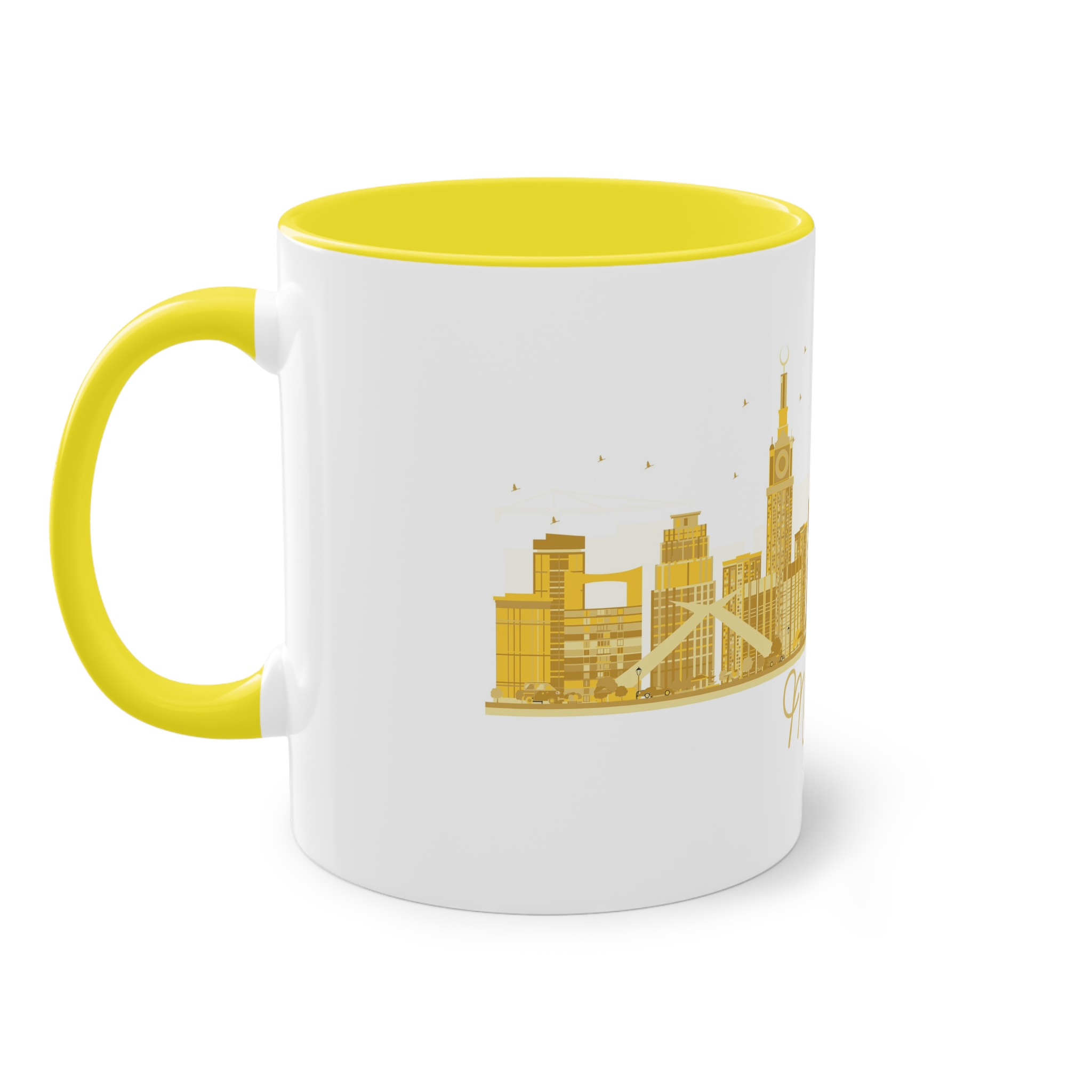 Mecca Golden Silhouette 1 Two Tone Coffee Mug 11oz - Image 23