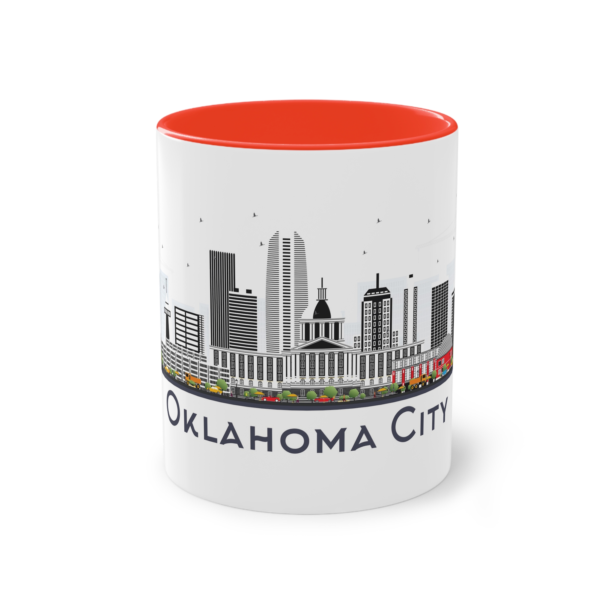 Oklahoma City Isolated Two Tone Coffee Mug 11oz