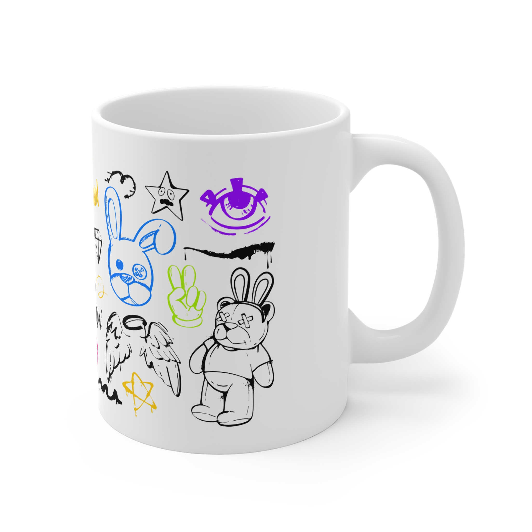 Spray Paint Graffiti 184615 11oz White Mug - Image 3