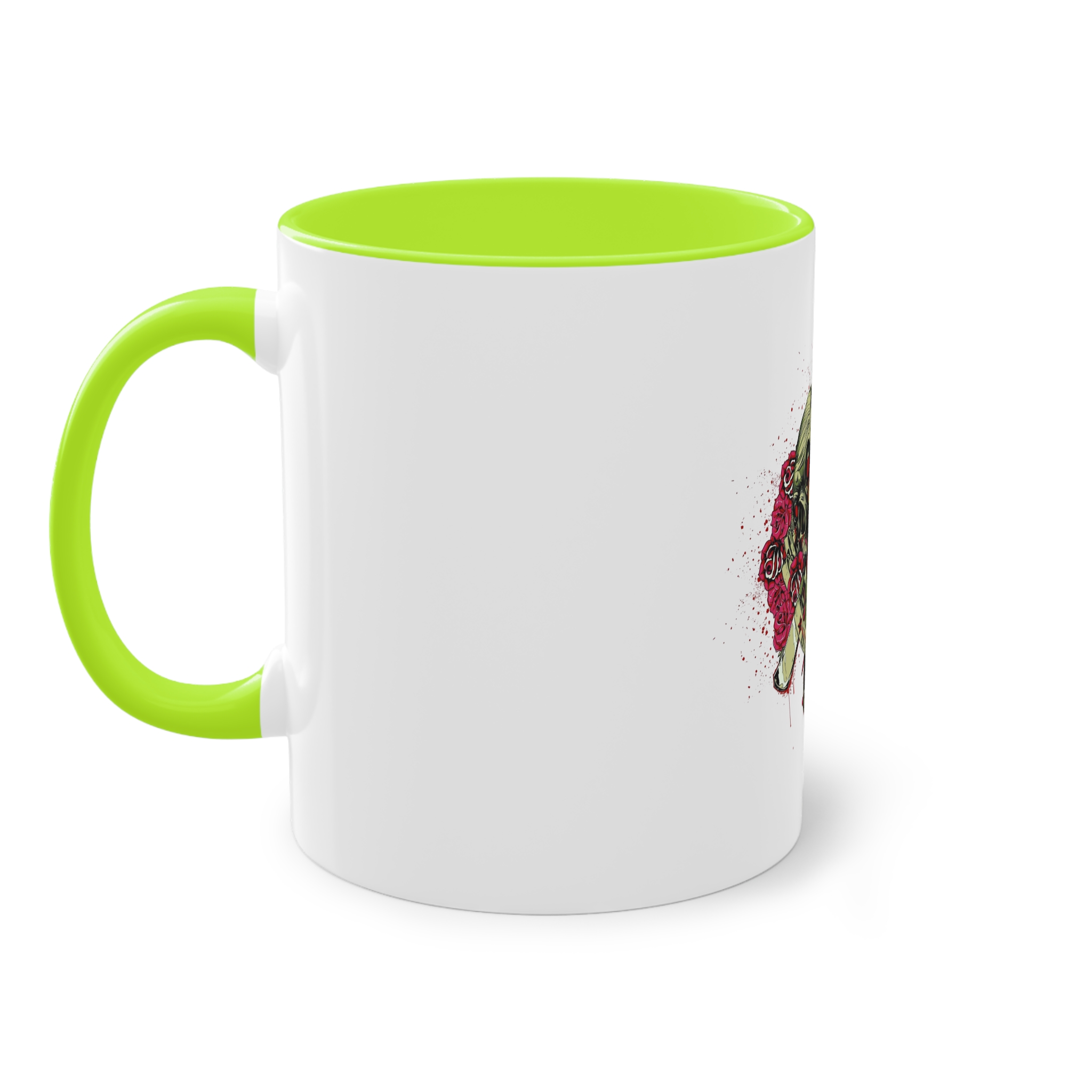 Back Back Zombie Skulls With Blades Knuckle Duster Two Tone Coffee Mug 11oz - Image 27