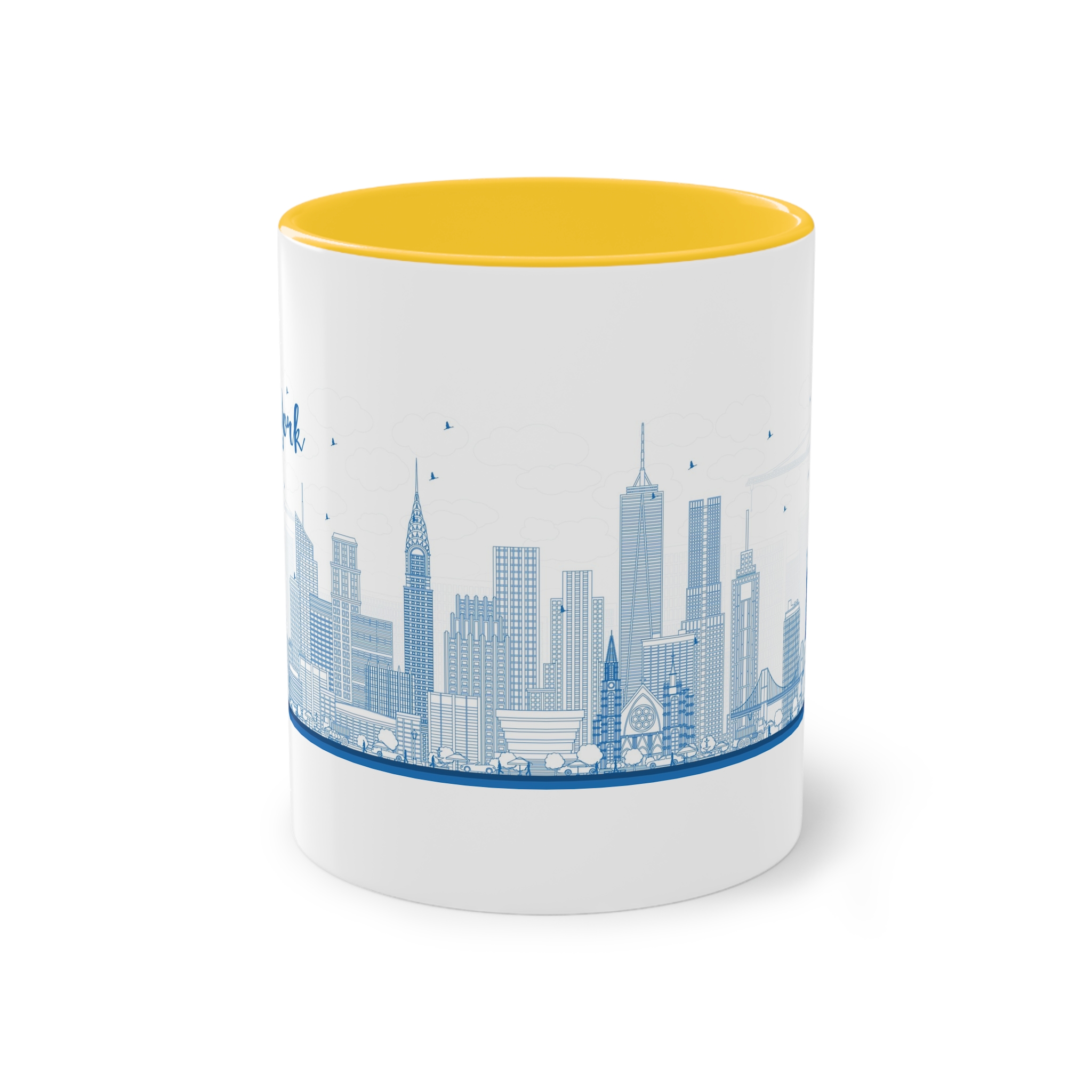 New York New Outline Two Tone Coffee Mug 11oz - Image 17