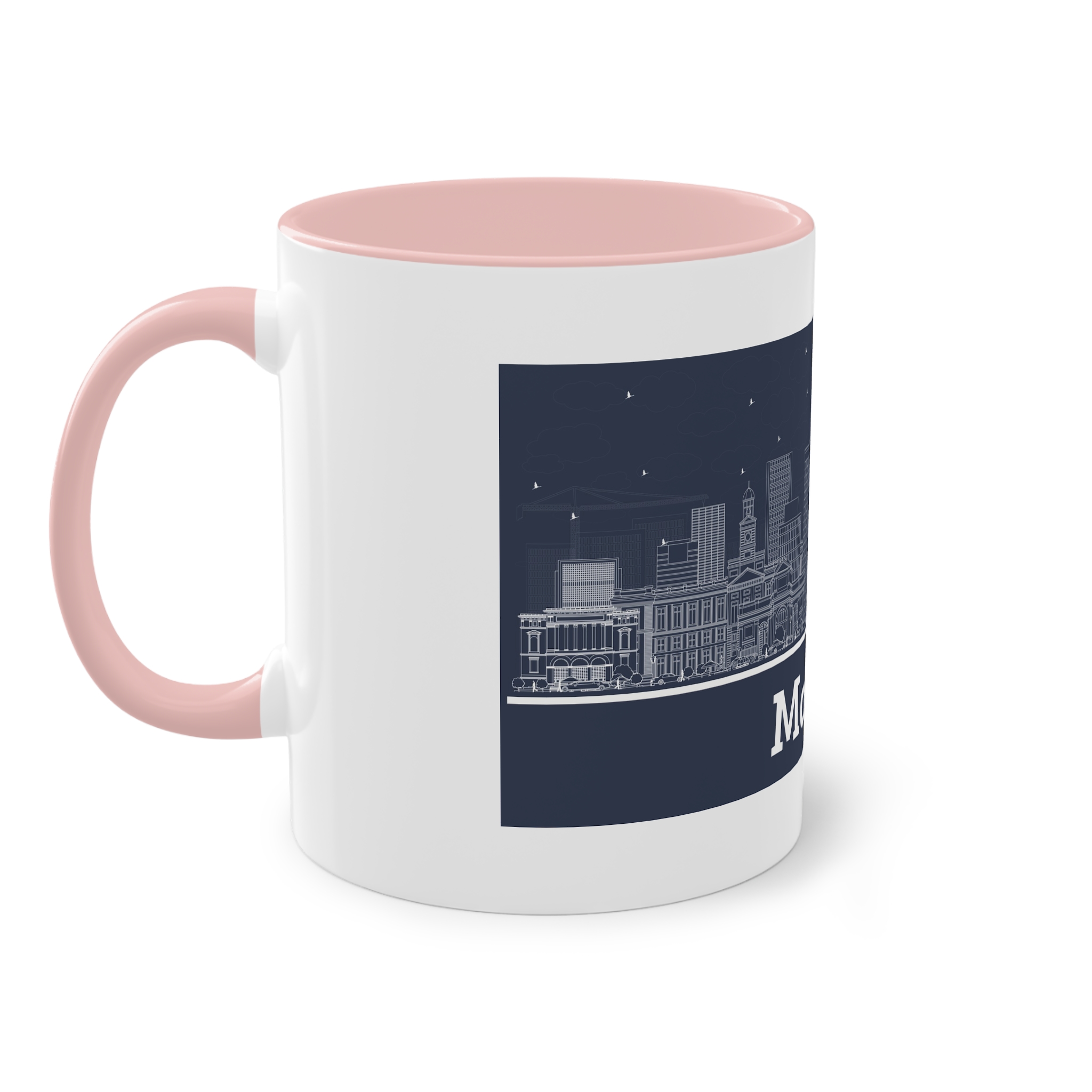 Madrid New Outline Inverse Two Tone Coffee Mug 11oz - Image 47