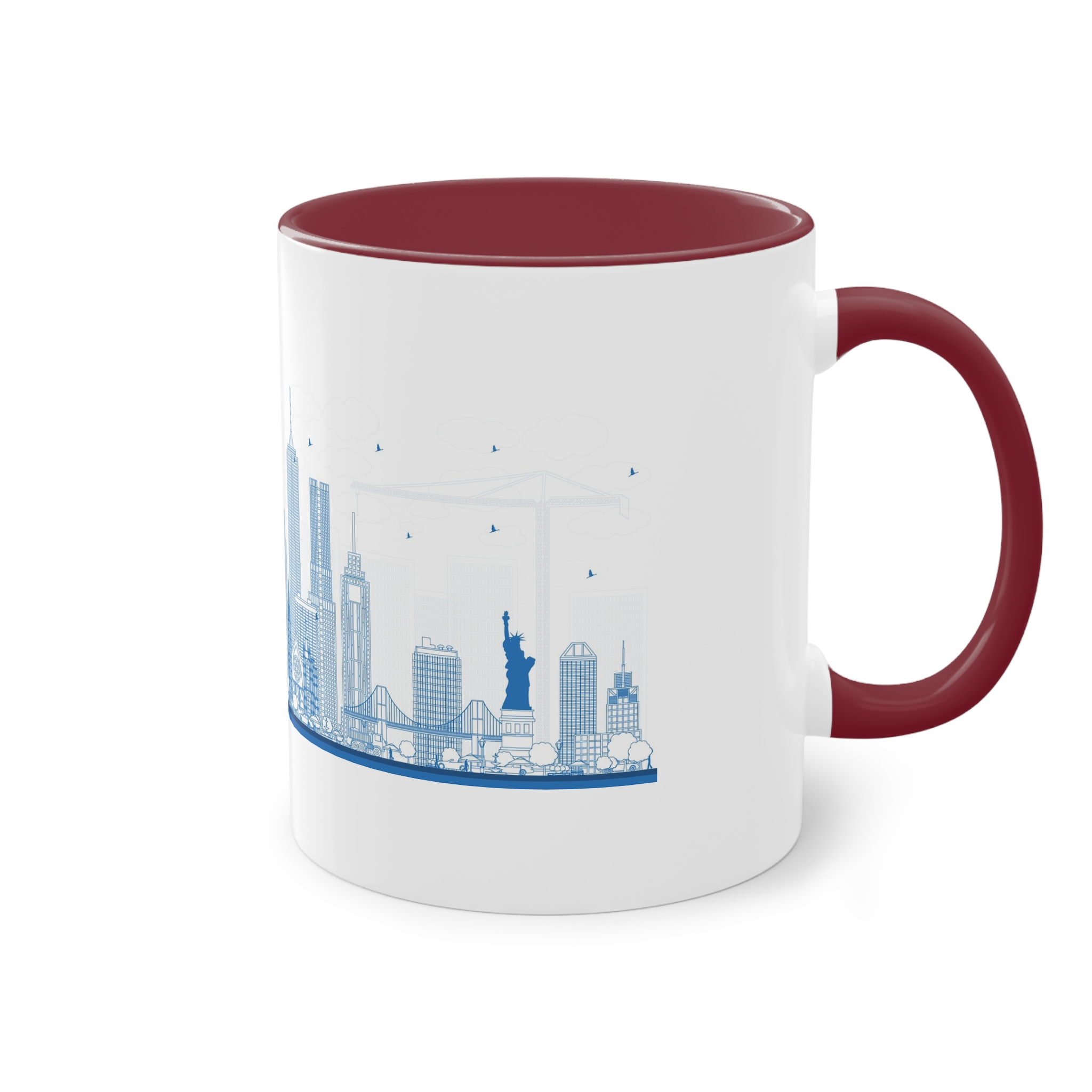 New York New Outline Two Tone Coffee Mug 11oz - Image 8