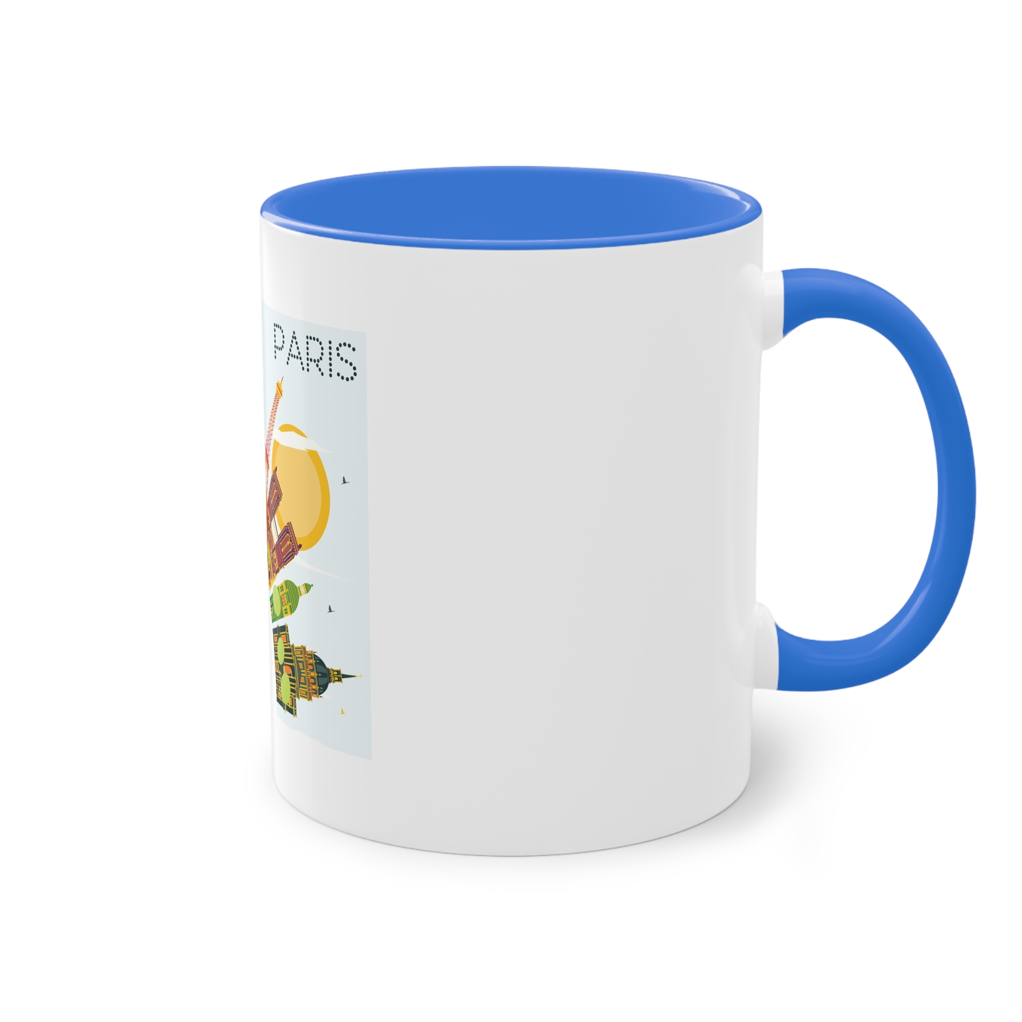 Paris Color Corner Cloud Two Tone Coffee Mug 11oz - Image 40