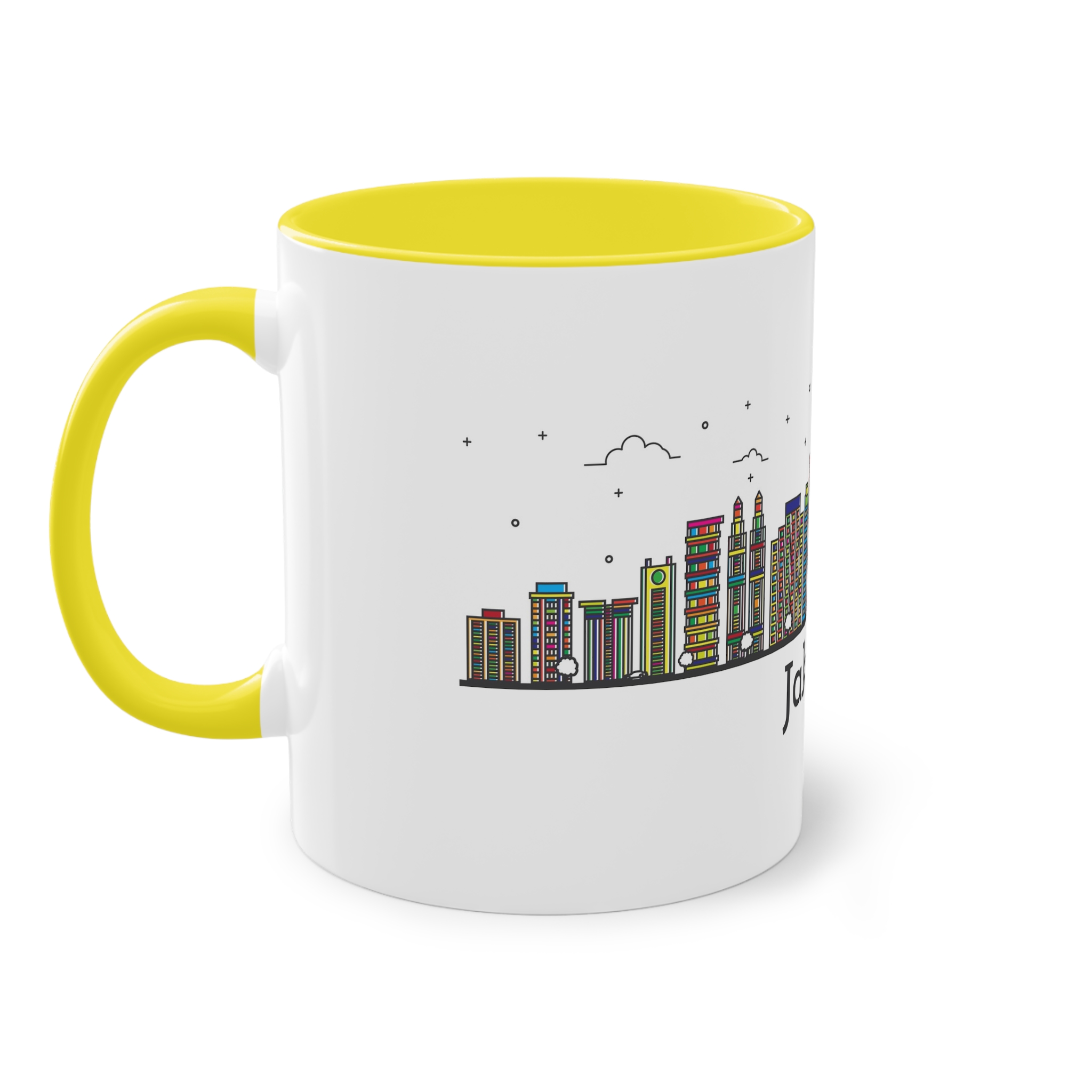 Jakarta Outline Bold Color Two Tone Coffee Mug 11oz - Image 23