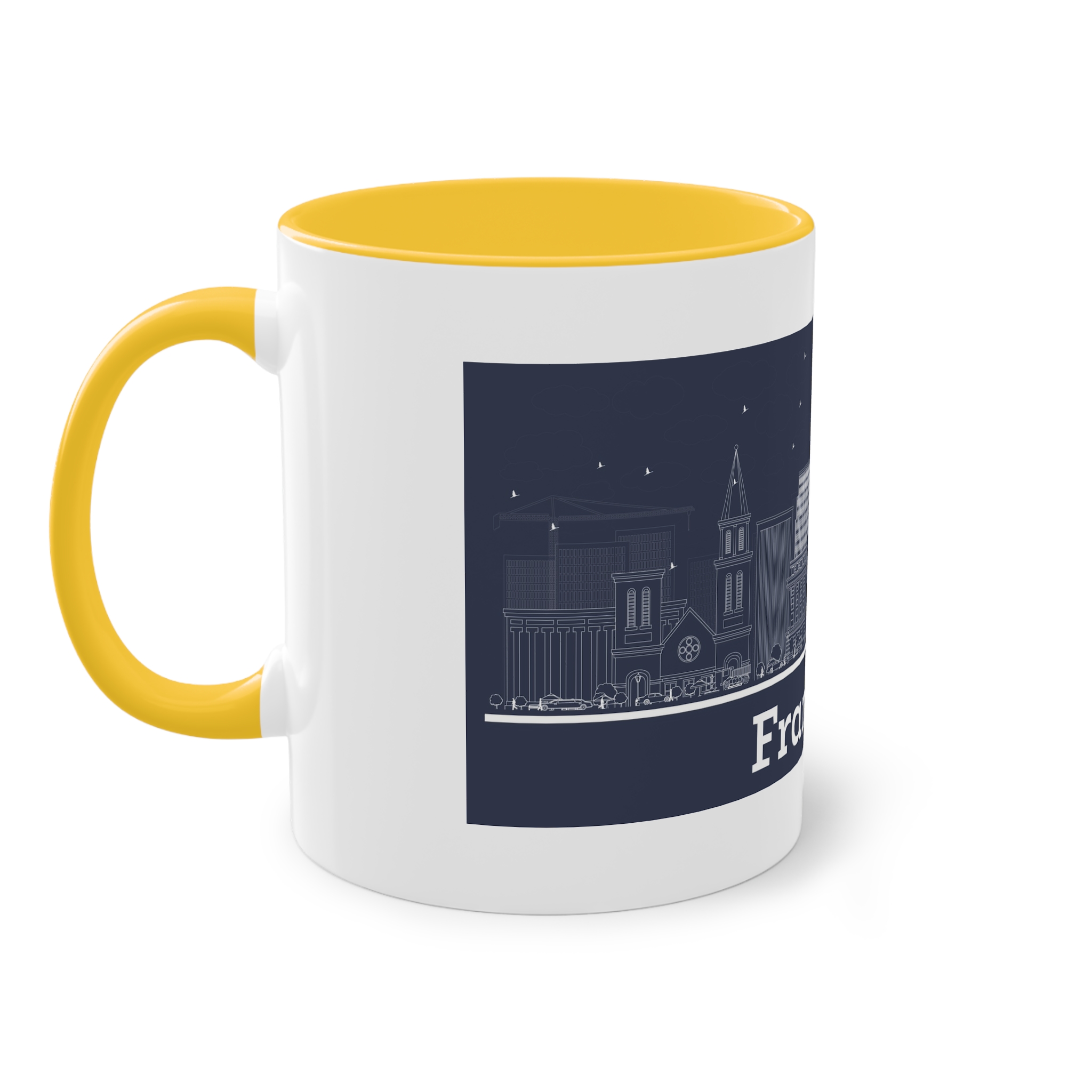 Frankfort Outline Inverse Two Tone Coffee Mug 11oz - Image 19
