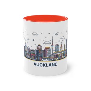 Auckland Outline Bold Color Two Tone Coffee Mug 11oz