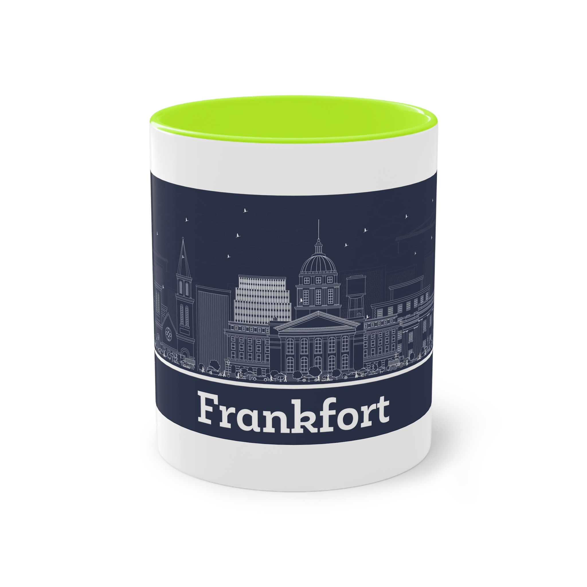 Frankfort Outline Inverse Two Tone Coffee Mug 11oz - Image 25