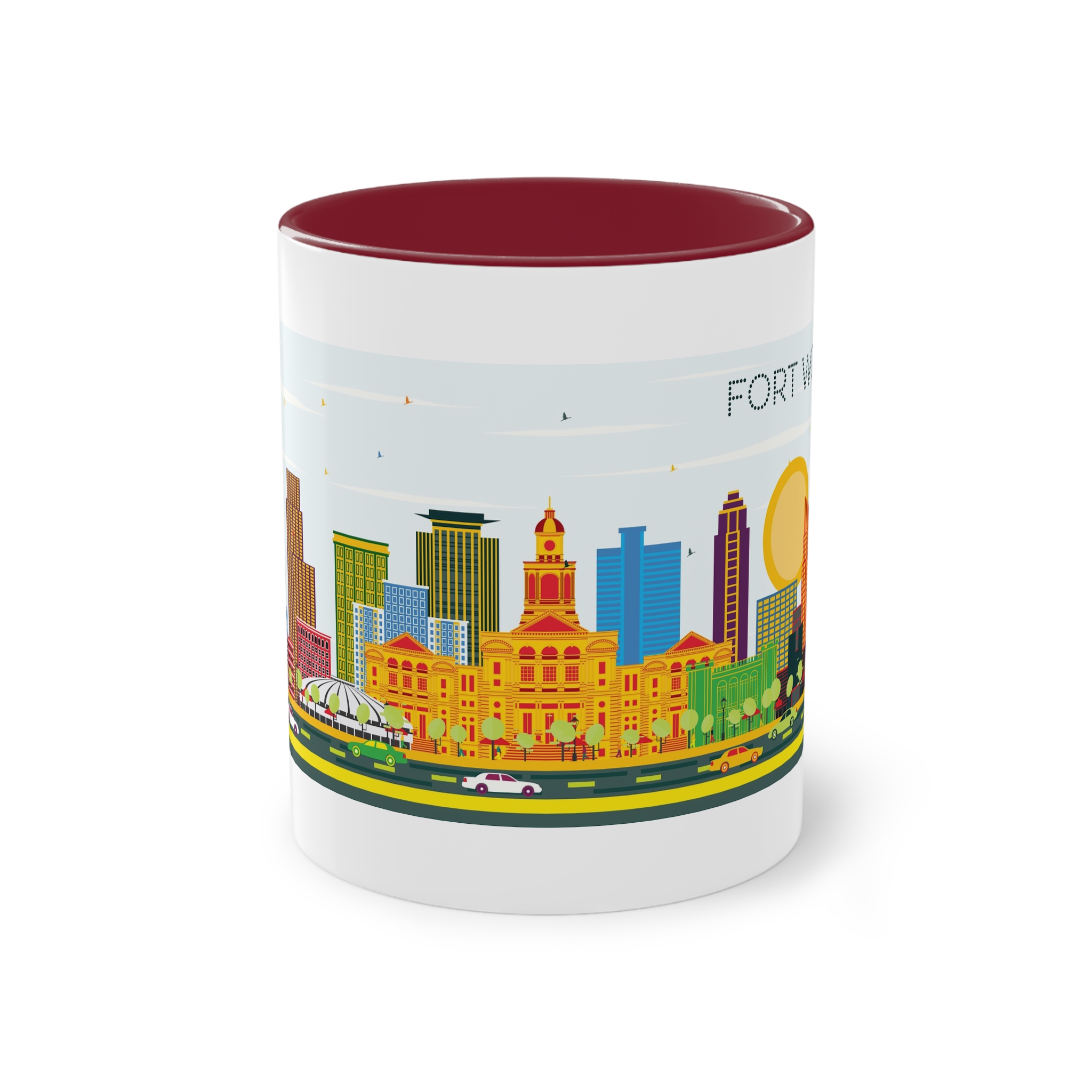 Fort Worth Color Two Tone Coffee Mug 11oz - Image 5