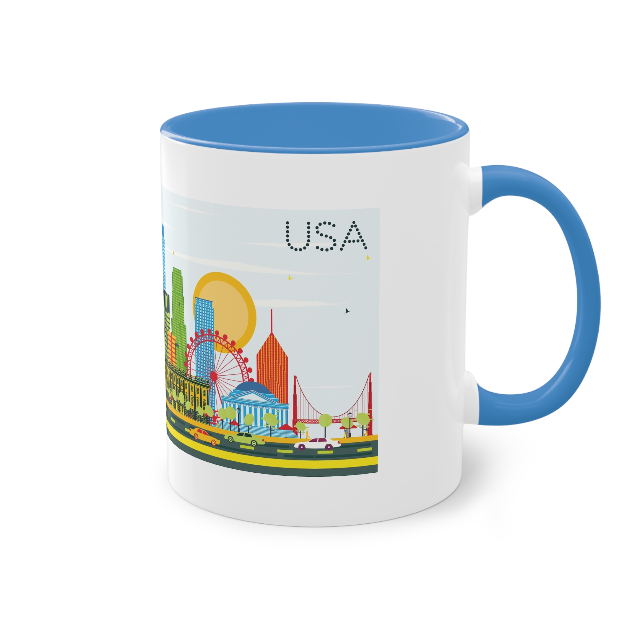 Usa Color Two Tone Coffee Mug 11oz - Image 36