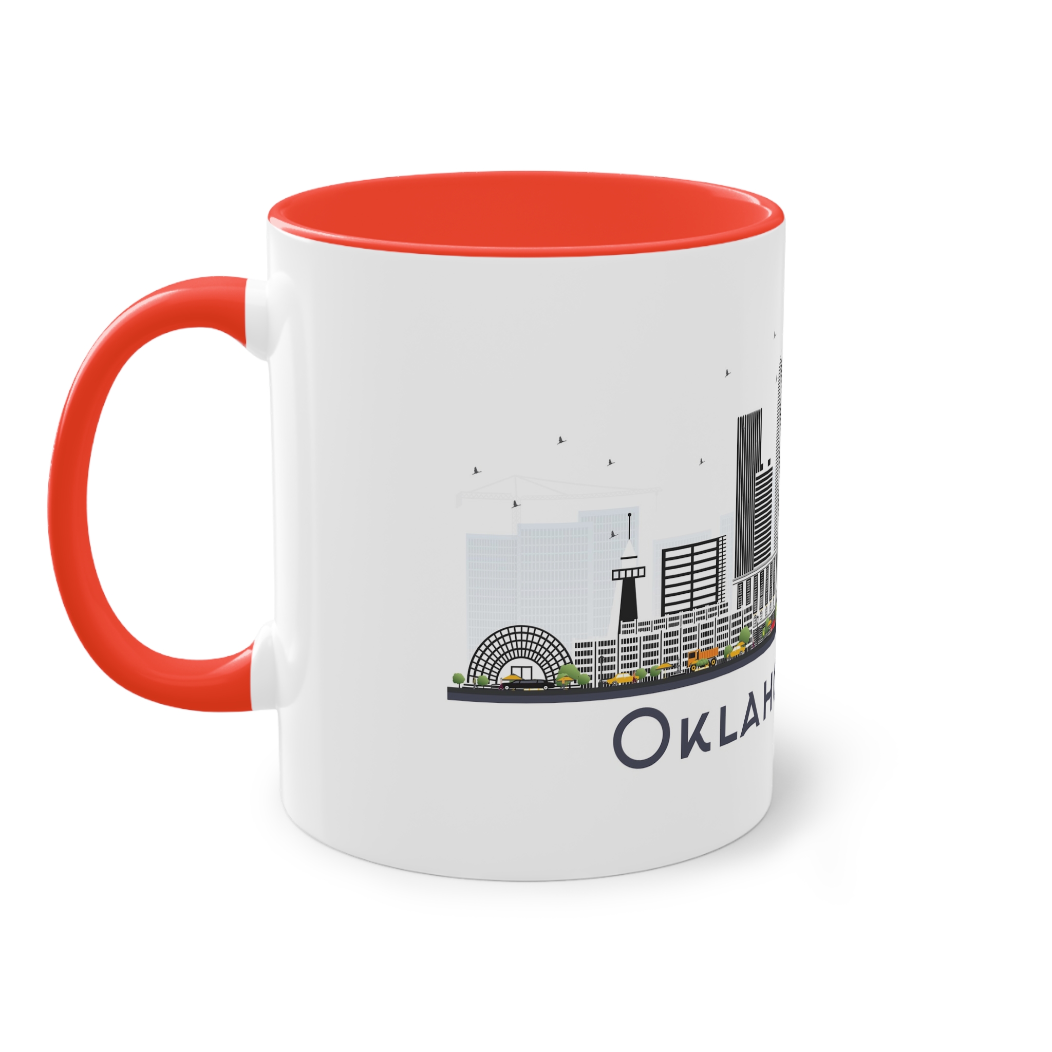 Oklahoma City Isolated Two Tone Coffee Mug 11oz - Image 3