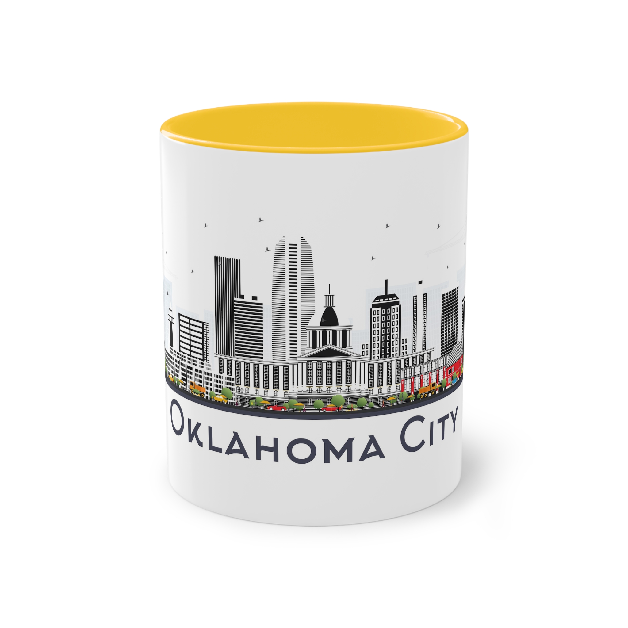 Oklahoma City Isolated Two Tone Coffee Mug 11oz - Image 17