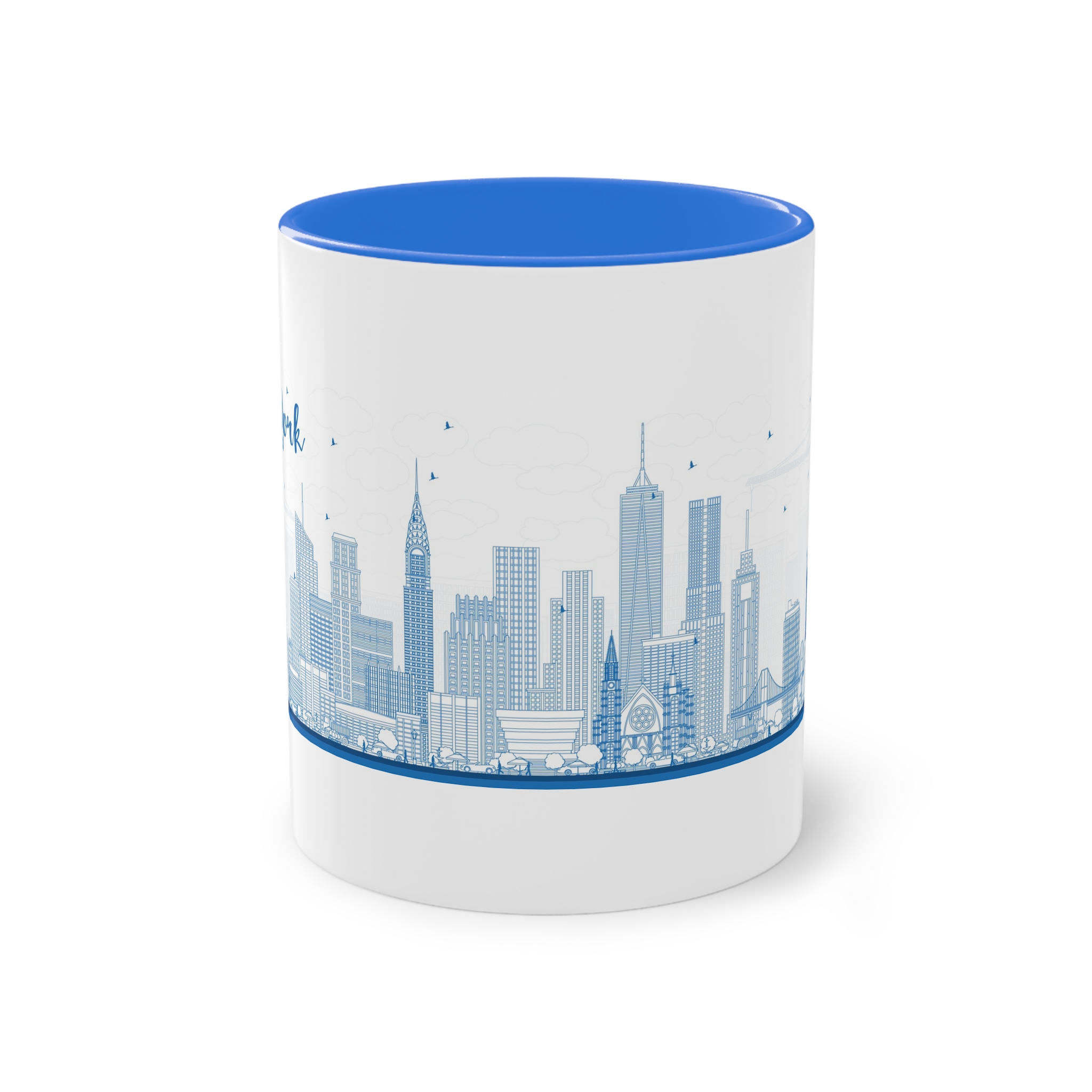 New York New Outline Two Tone Coffee Mug 11oz - Image 37