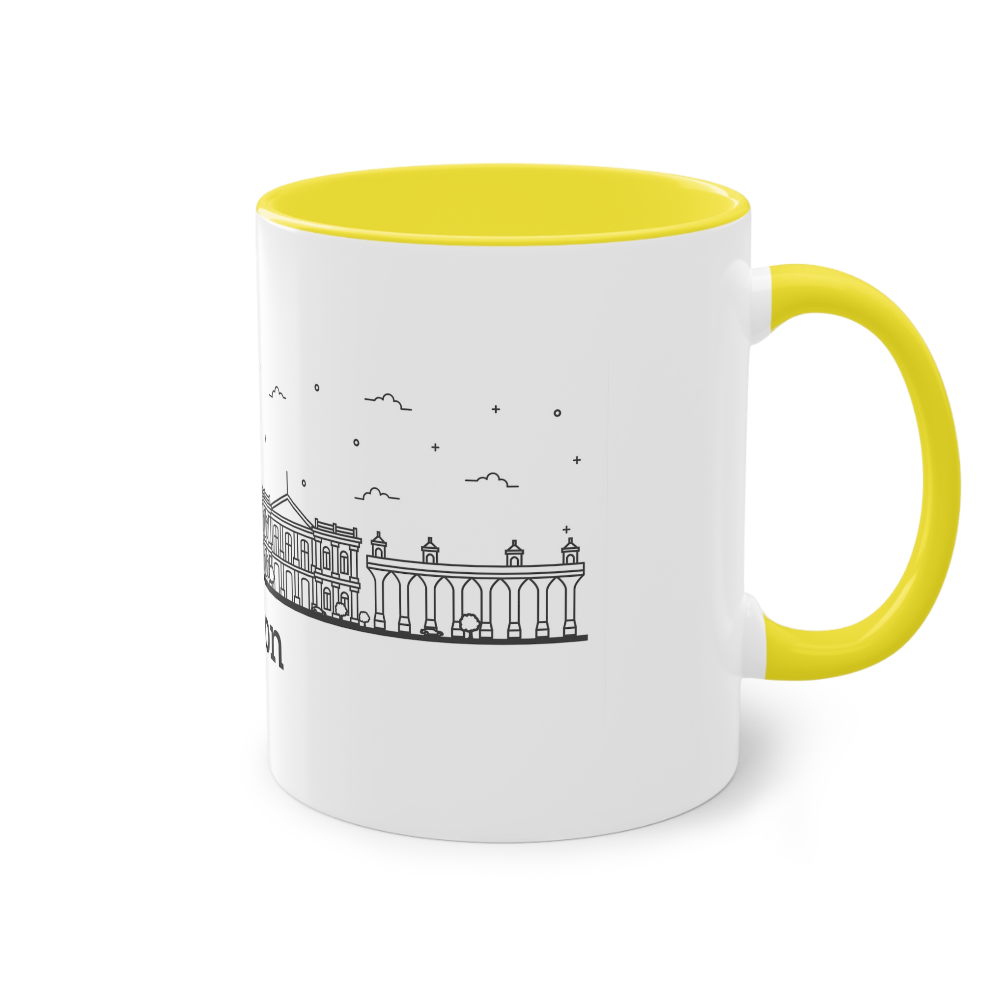 Lisbon Outline Bold Two Tone Coffee Mug 11oz - Image 24
