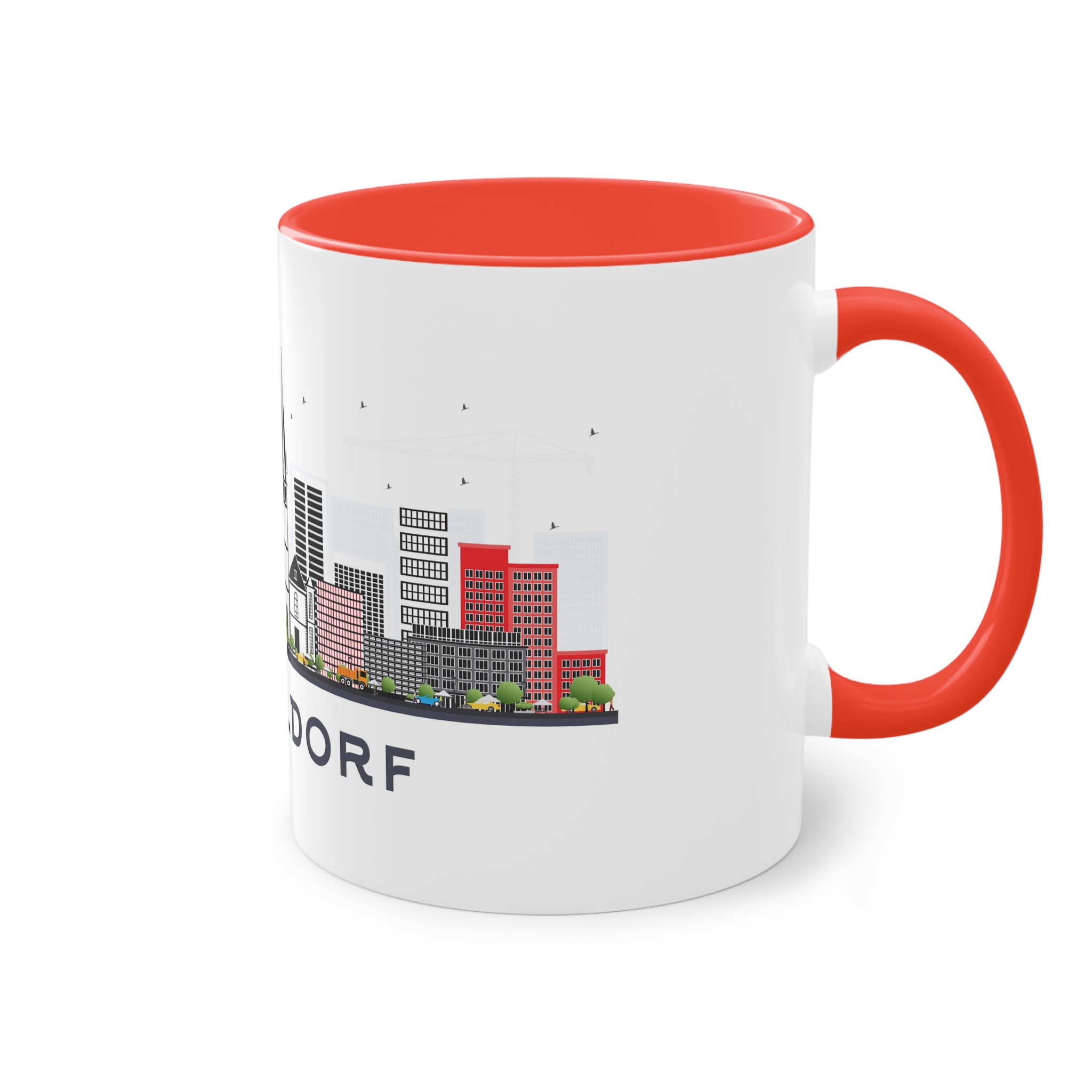Dusseldorf Isolated Two Tone Coffee Mug 11oz - Image 4