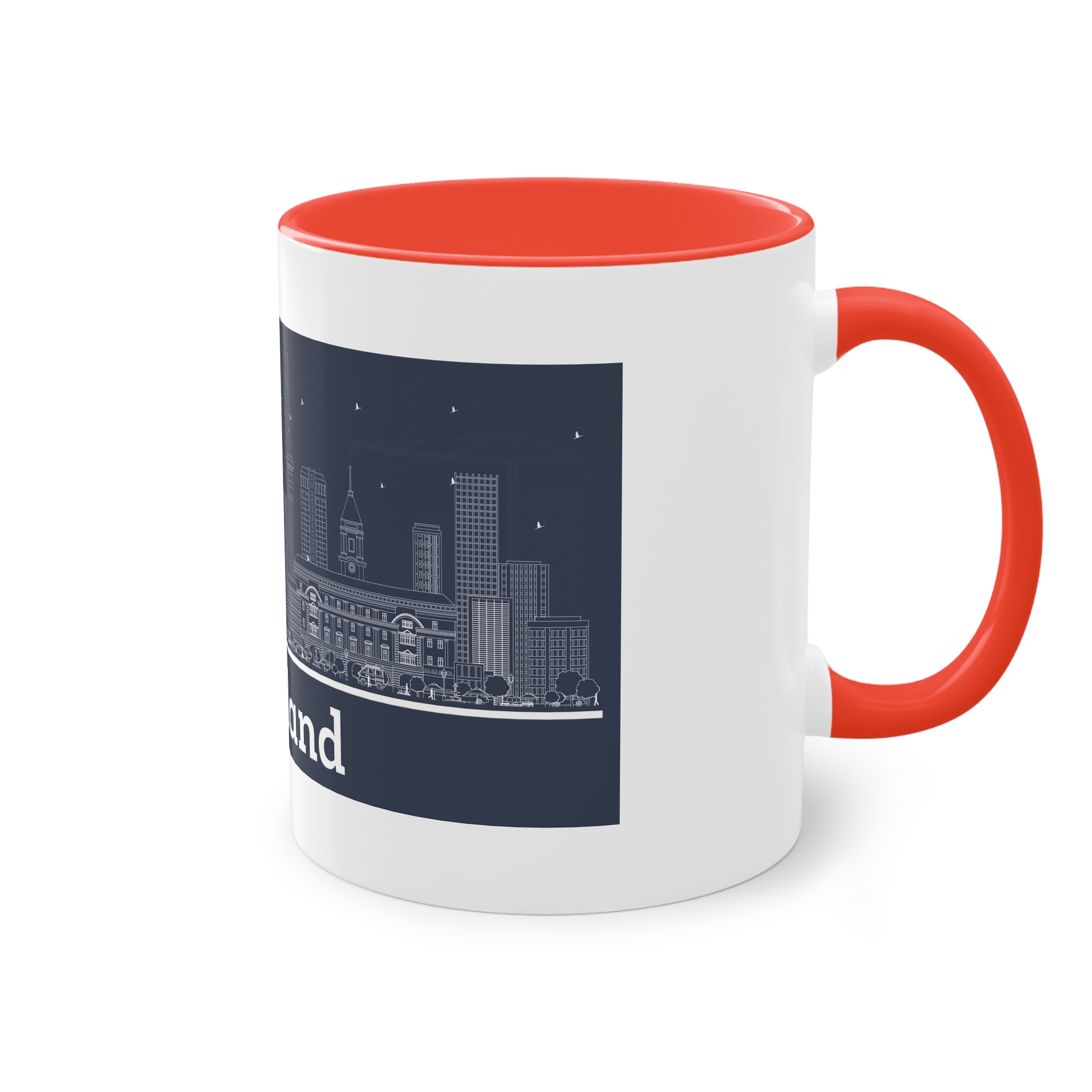 Auckland Outline Inverse Two Tone Coffee Mug 11oz - Image 4