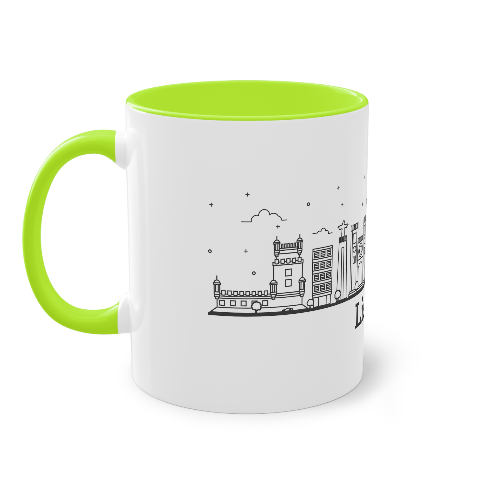 Lisbon Outline Bold Two Tone Coffee Mug 11oz - Image 27