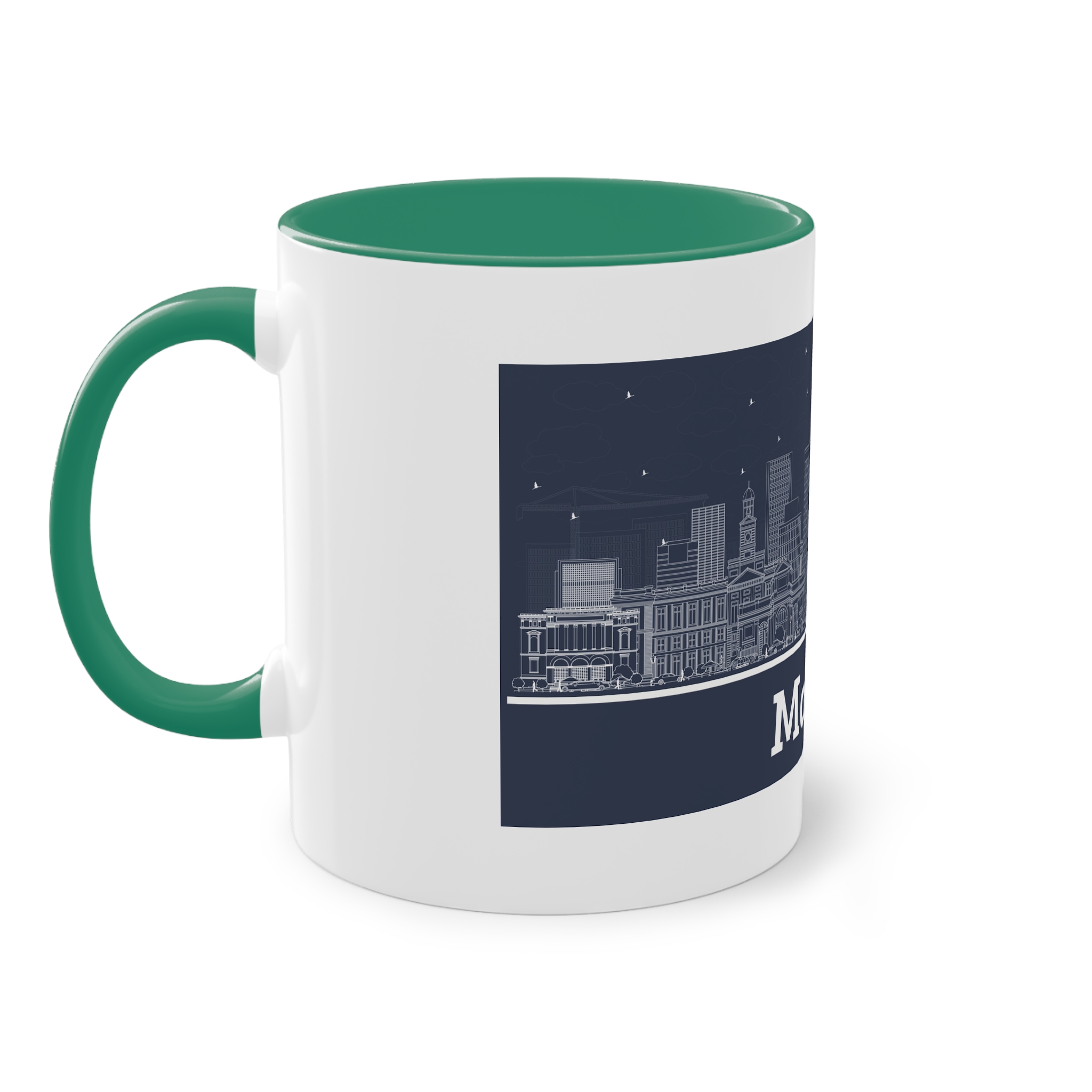 Madrid New Outline Inverse Two Tone Coffee Mug 11oz - Image 31