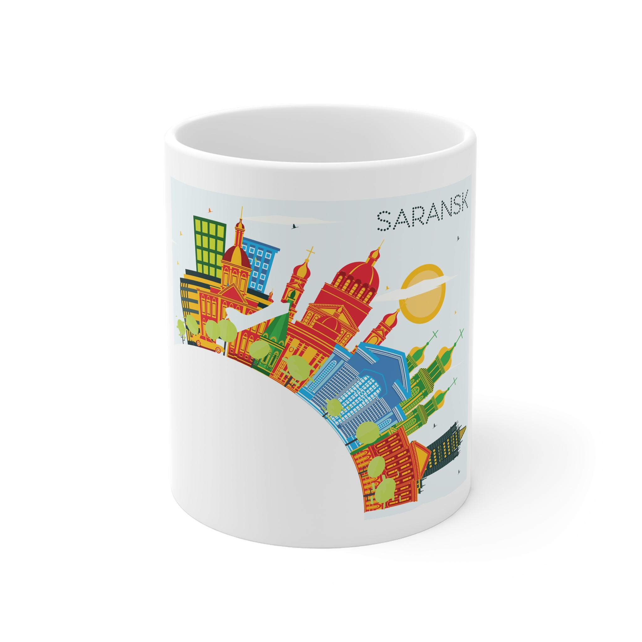 Saransk Color Corner Cloud 11oz White Mug