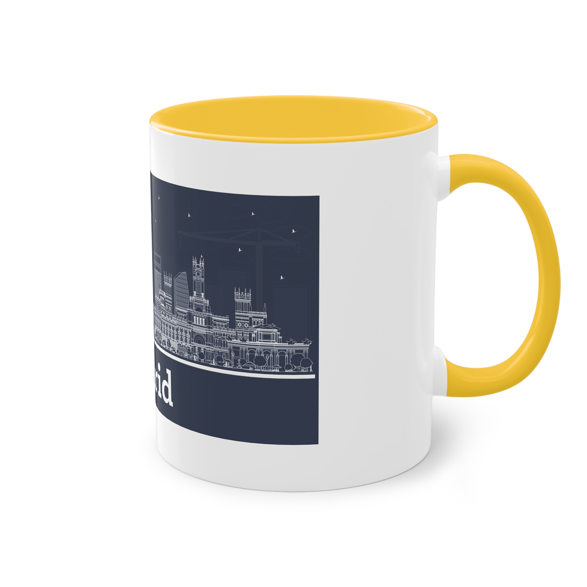 Madrid New Outline Inverse Two Tone Coffee Mug 11oz - Image 20