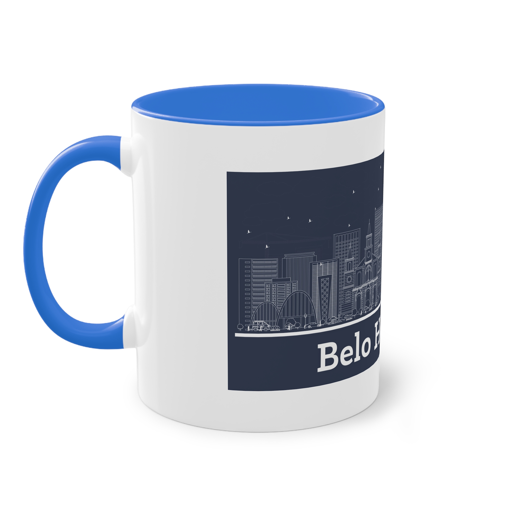 Belo Horizonte Outline Inverse Two Tone Coffee Mug 11oz - Image 39