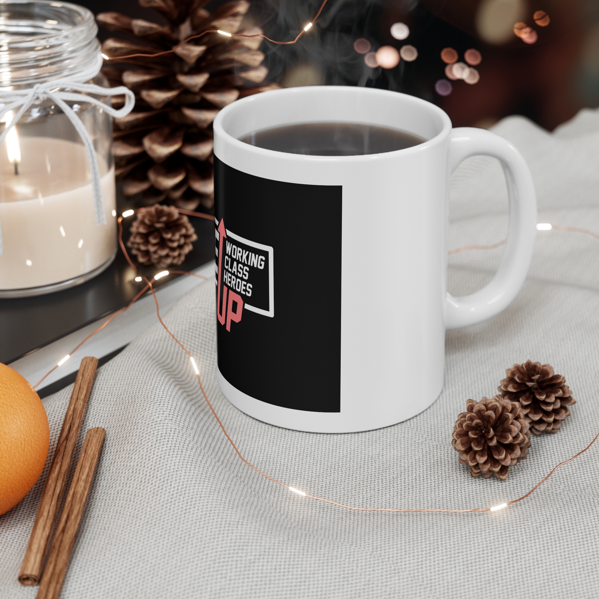 Rise Working Class Heroes 1 11oz White Mug - Image 4