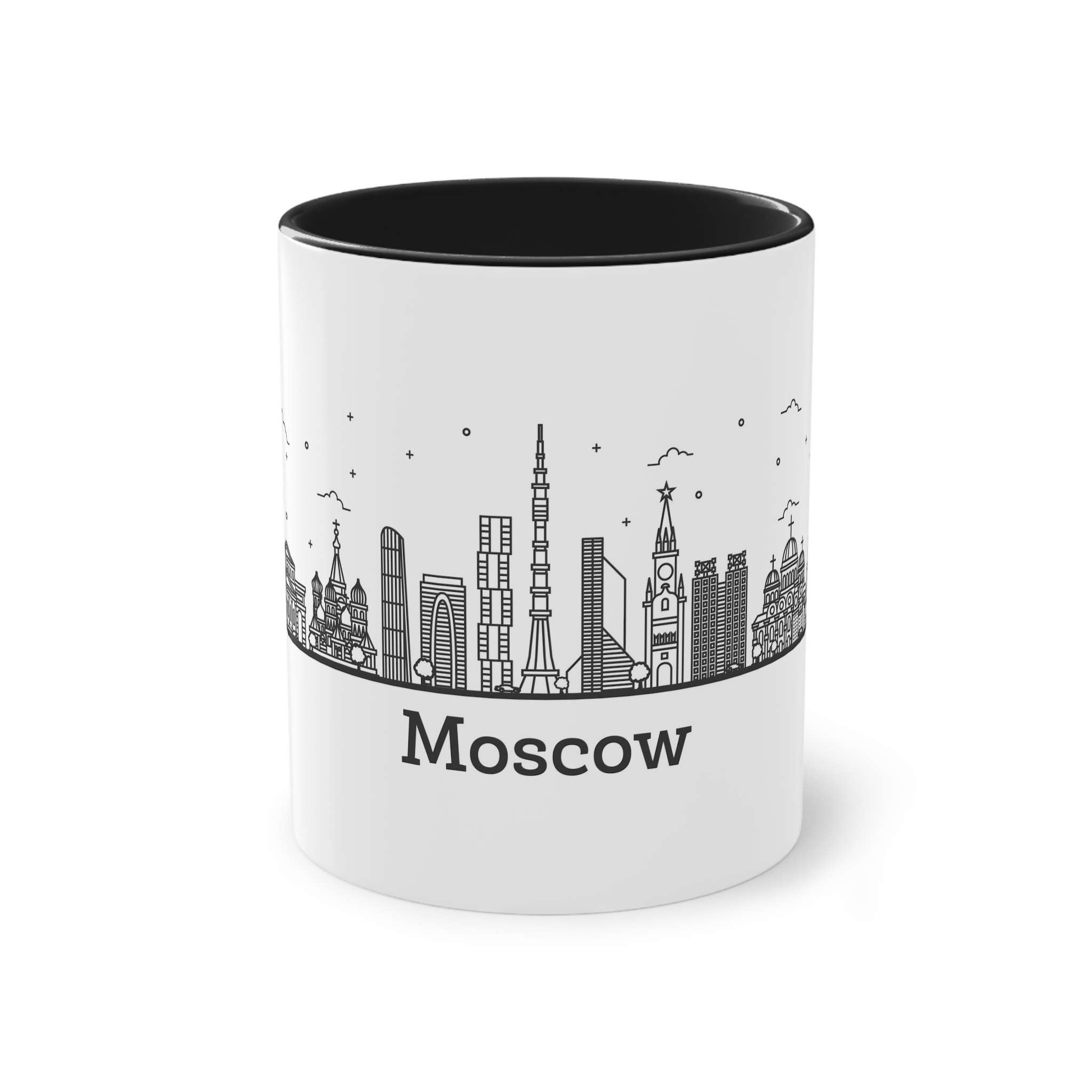 Moscow Outline Bold Two Tone Coffee Mug 11oz - Image 9