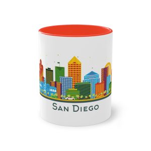 San Diego Color Isolated Two Tone Coffee Mug 11oz