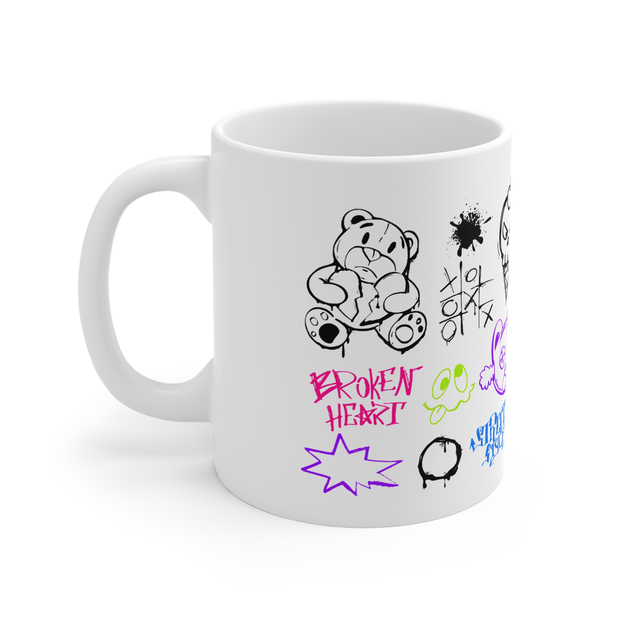 Spray Paint Graffiti 184615 11oz White Mug - Image 2