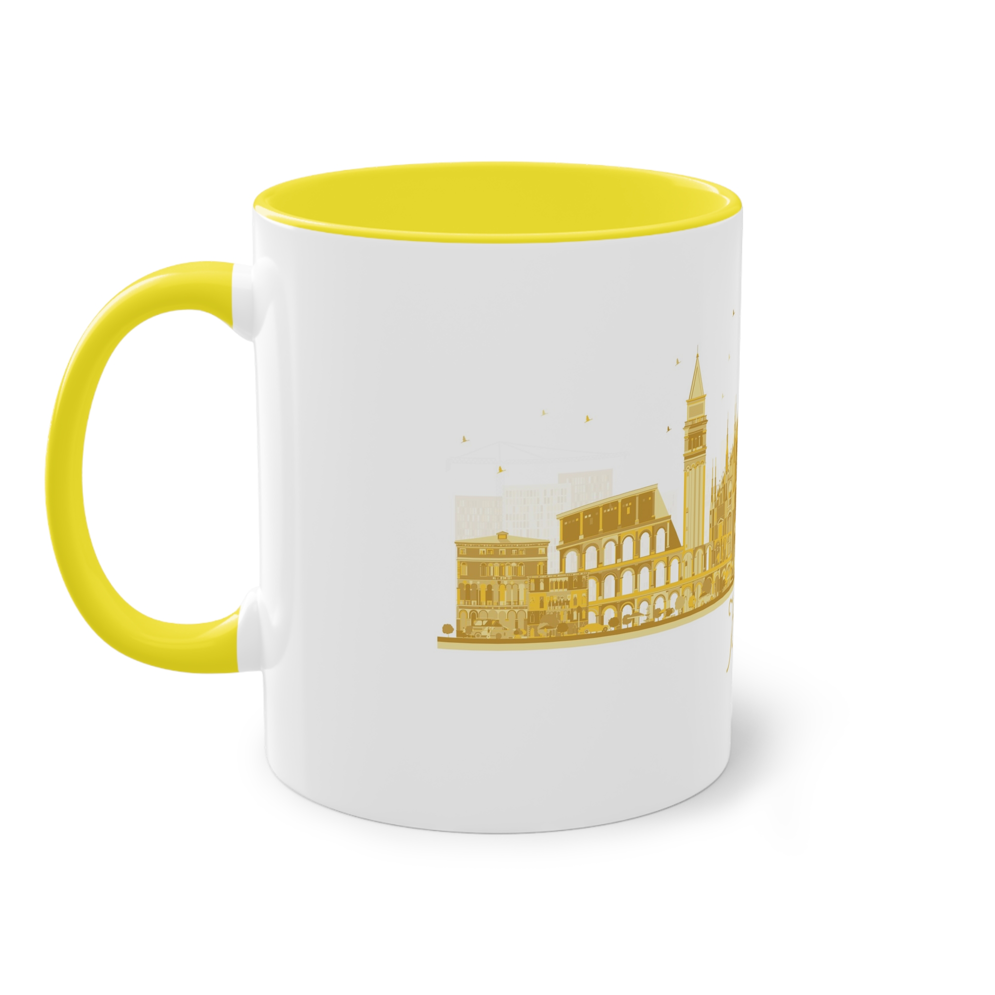 Italy Silhouette Golden 1 Two Tone Coffee Mug 11oz - Image 23