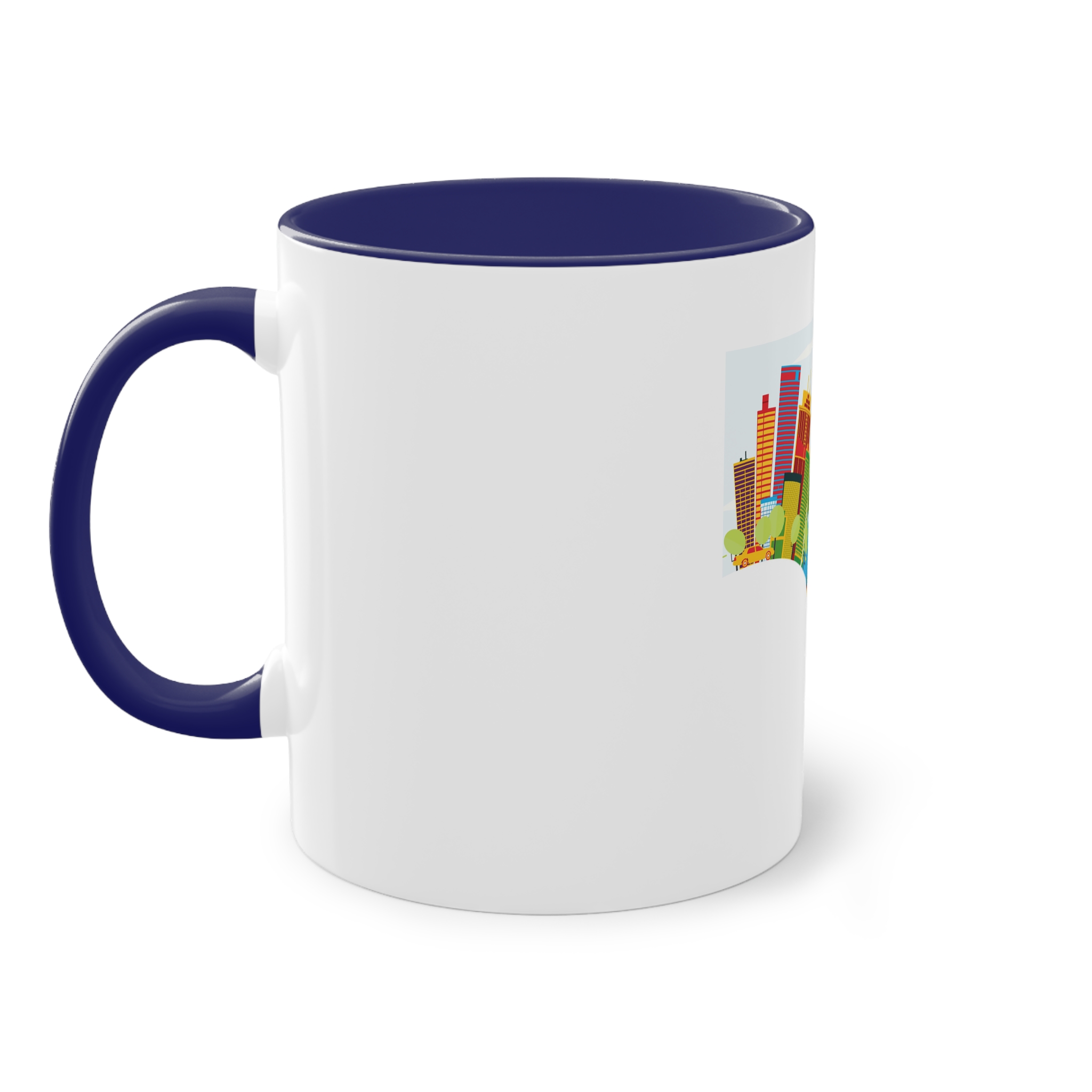 Panama Color Corner Cloud Two Tone Coffee Mug 11oz - Image 43